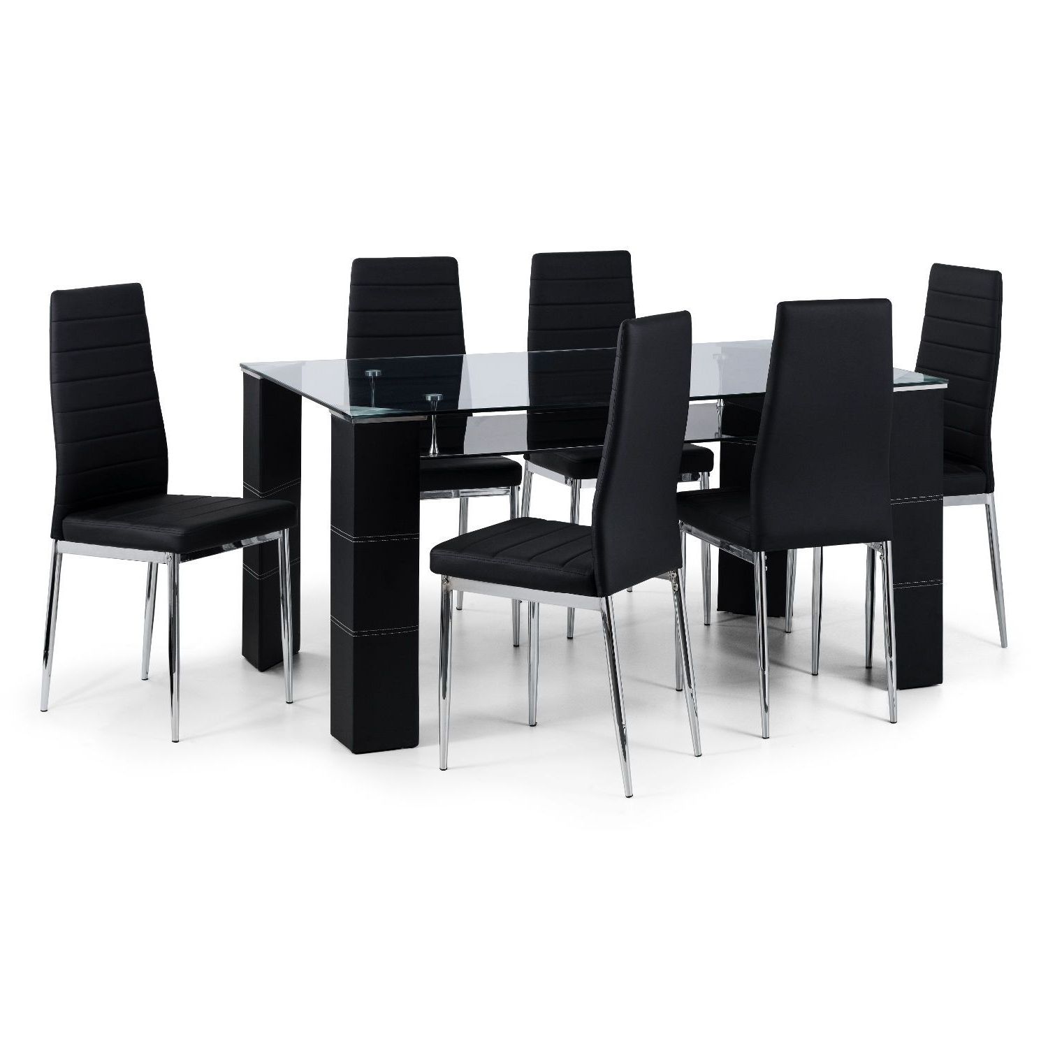 Dining And Glass Regarding 2018 Glass 6 Seater Dining Tables (View 12 of 25)