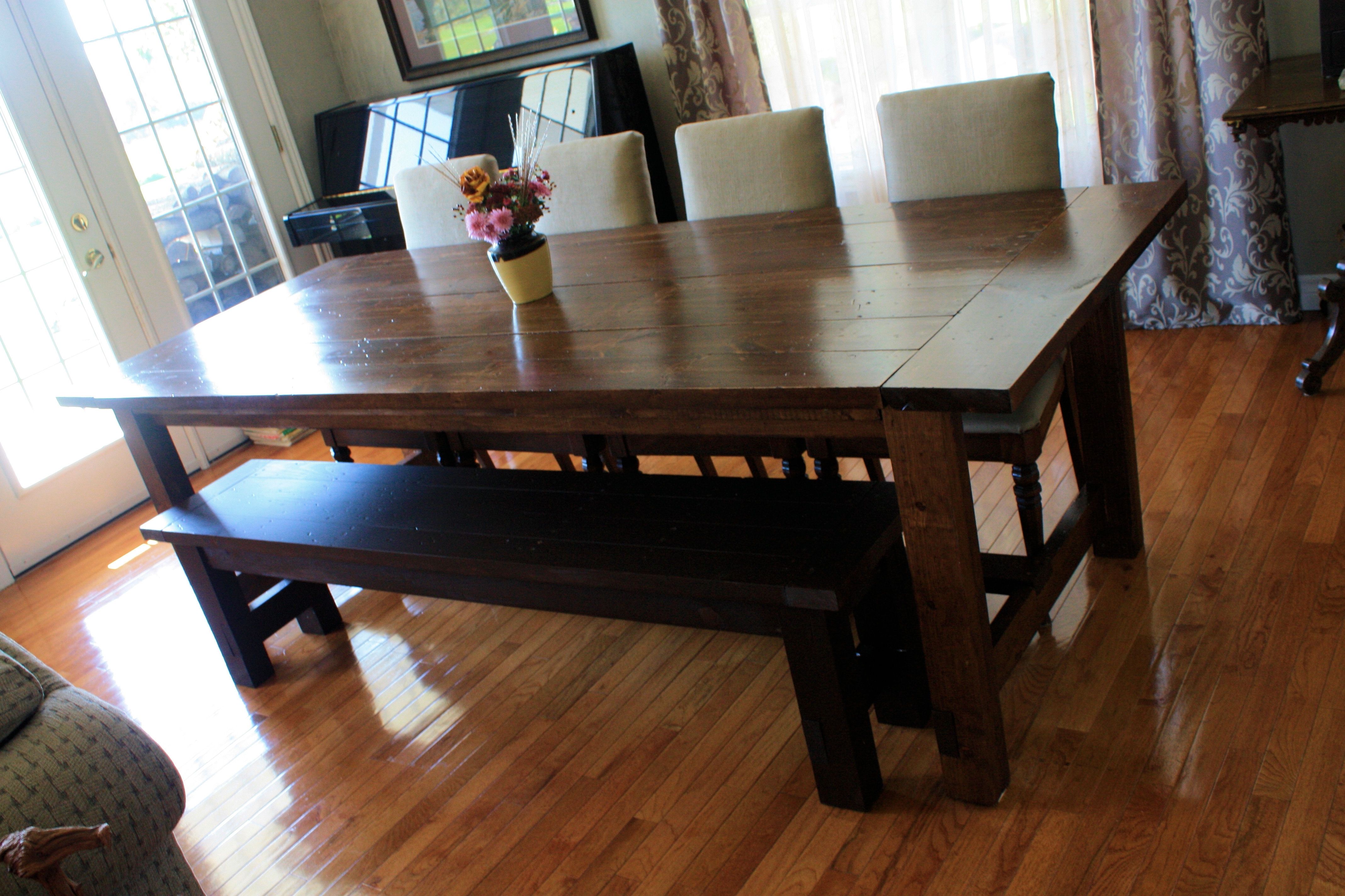 Dining Room Handcrafted Wooden Dining Tables Dark Wood Dining Table Throughout Recent Dark Solid Wood Dining Tables (Photo 6 of 25)