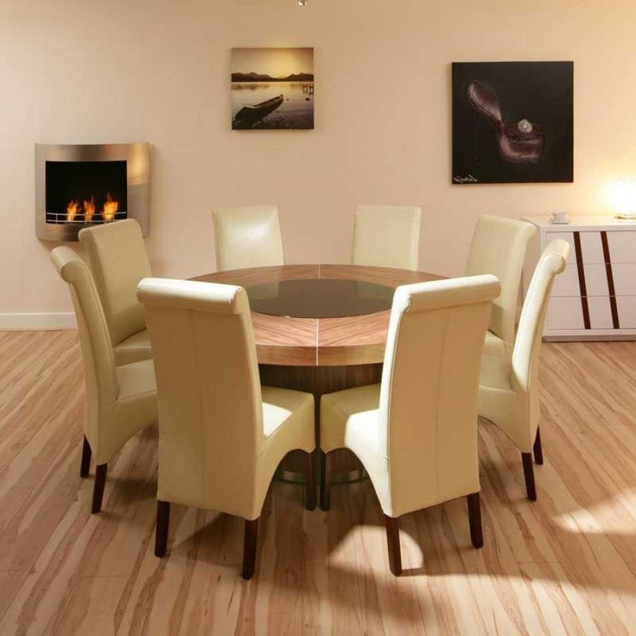 Dining Tables. Inspiring 8 Seat Round Dining Table: Fascinating 8 In Trendy 8 Seater Round Dining Table And Chairs (Photo 22 of 25)