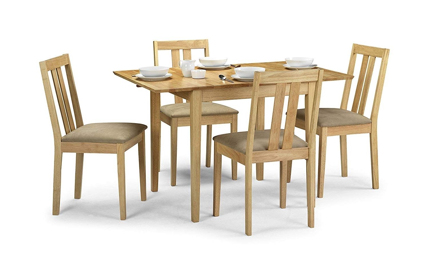 Extending Dining Tables Sets Inside Well Known Julian Bowen Rufford Extending Dining Table Set With 4 Chairs, Light (Photo 13 of 25)