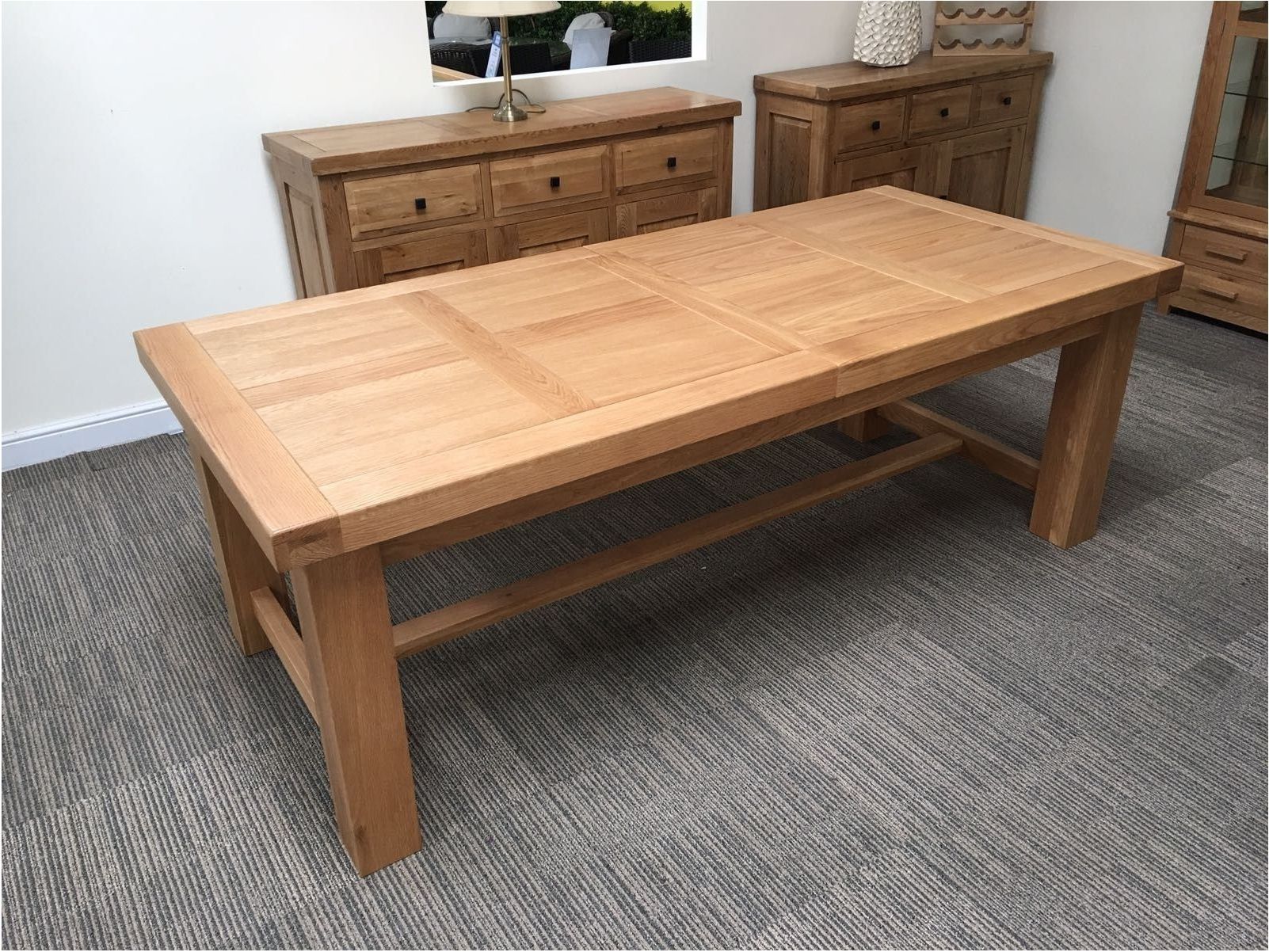 Extending Solid Oak Dining Tables Within 2017 Brilliant Vienna Solid Oak Extending Dining Table Oak Furniture (Photo 20 of 25)