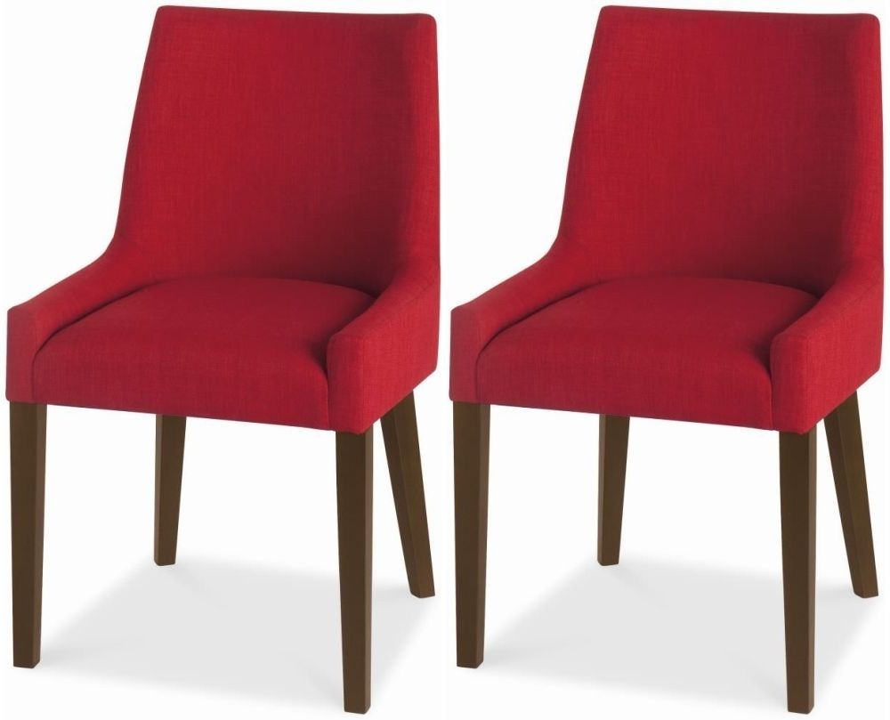 Famous Red Dining Chairs Inside Buy Bentley Designs Ella Walnut Red Scoop Back Dining Chair (pair (Photo 1 of 25)