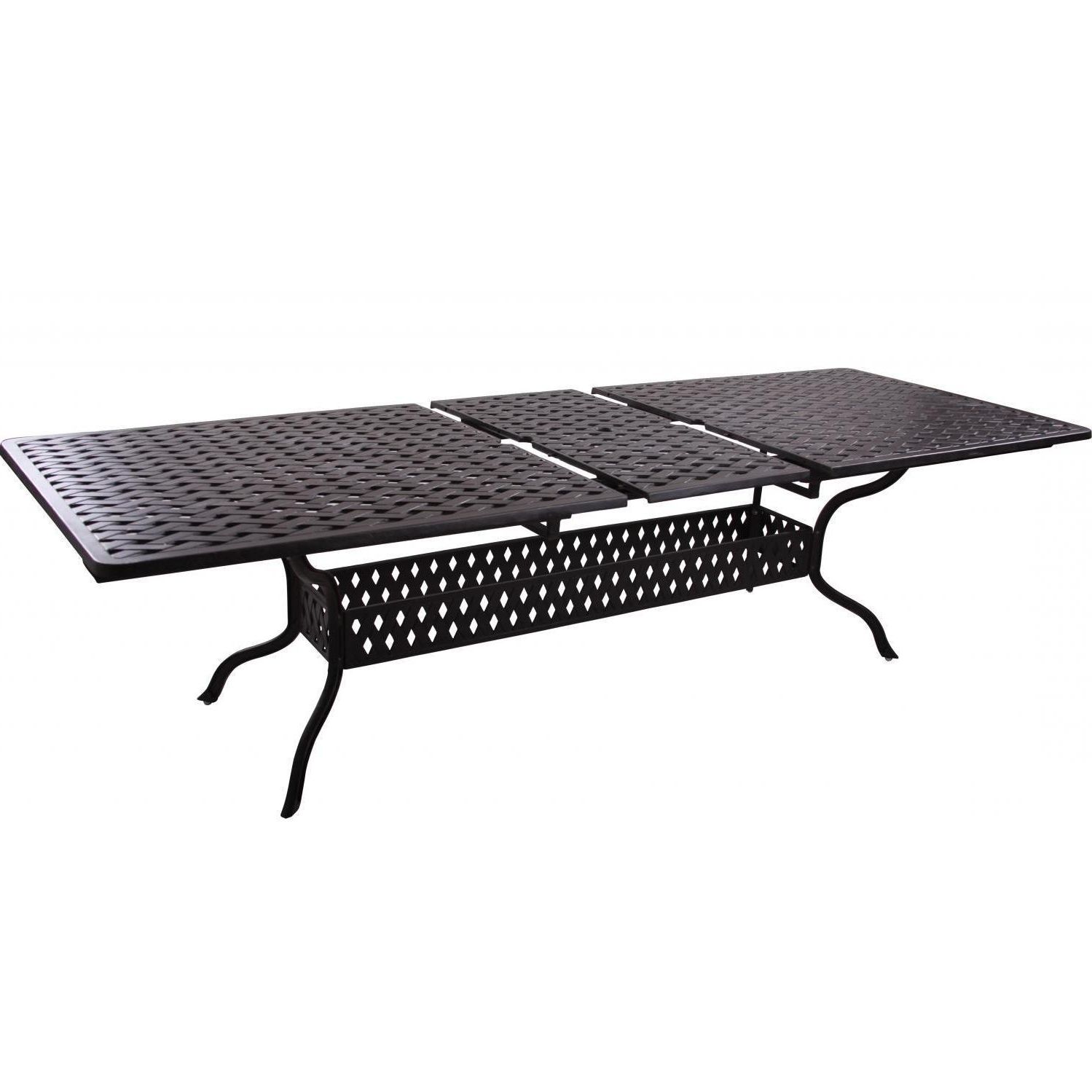 Famous Series 30 92 X 42 Inch Rectangular Cast Aluminum Patio Dining Table Pertaining To Extending Rectangular Dining Tables (View 16 of 25)