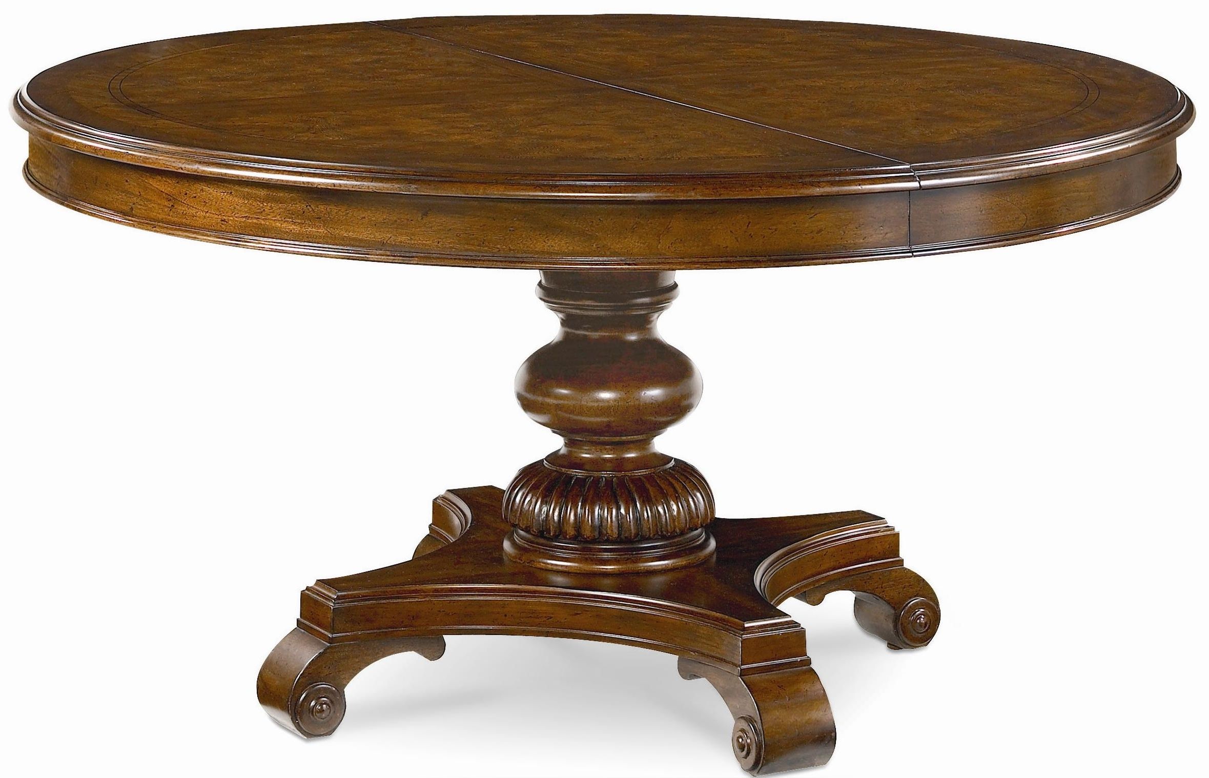 Favorite Thomasville® Ernest Hemingway Rift Valley Round Dining Table (View 23 of 25)