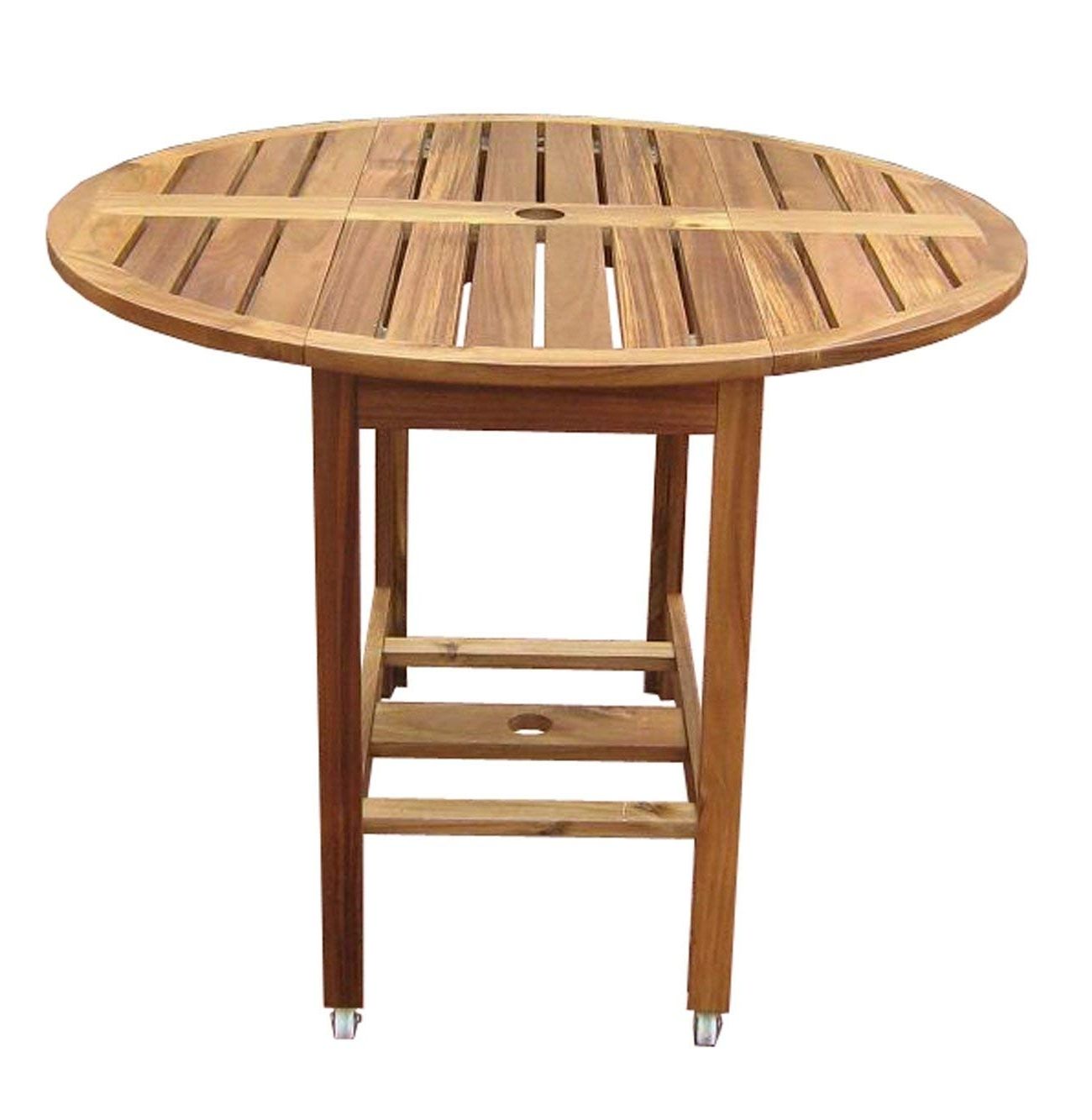 Folding Outdoor Dining Tables Throughout Favorite Amazon : Merry Garden Acacia Folding Dining Table : Folding (Photo 5 of 25)