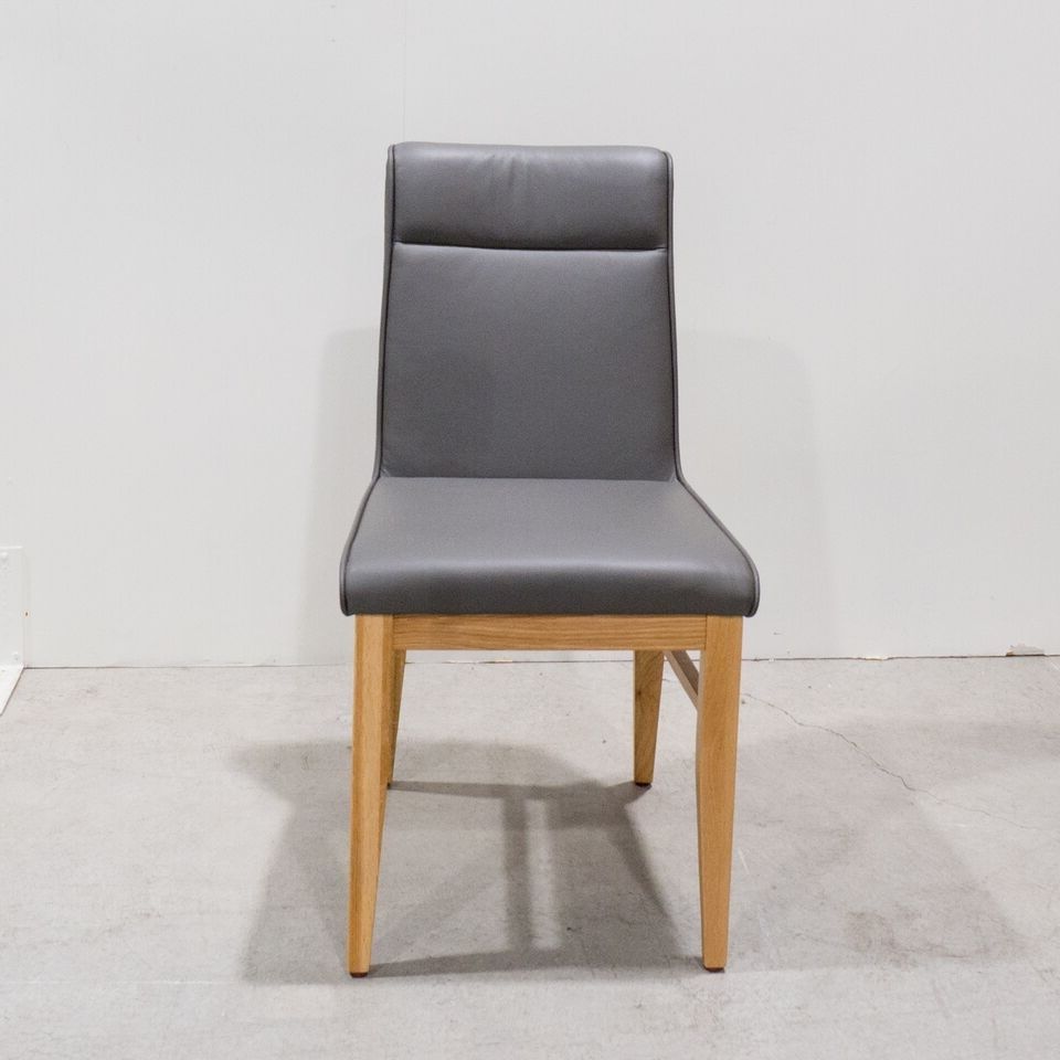 Grey Leather Dining Chairs With Regard To Current Sienna Leather Dining Chair – Oliver Birch Furniture (View 19 of 25)