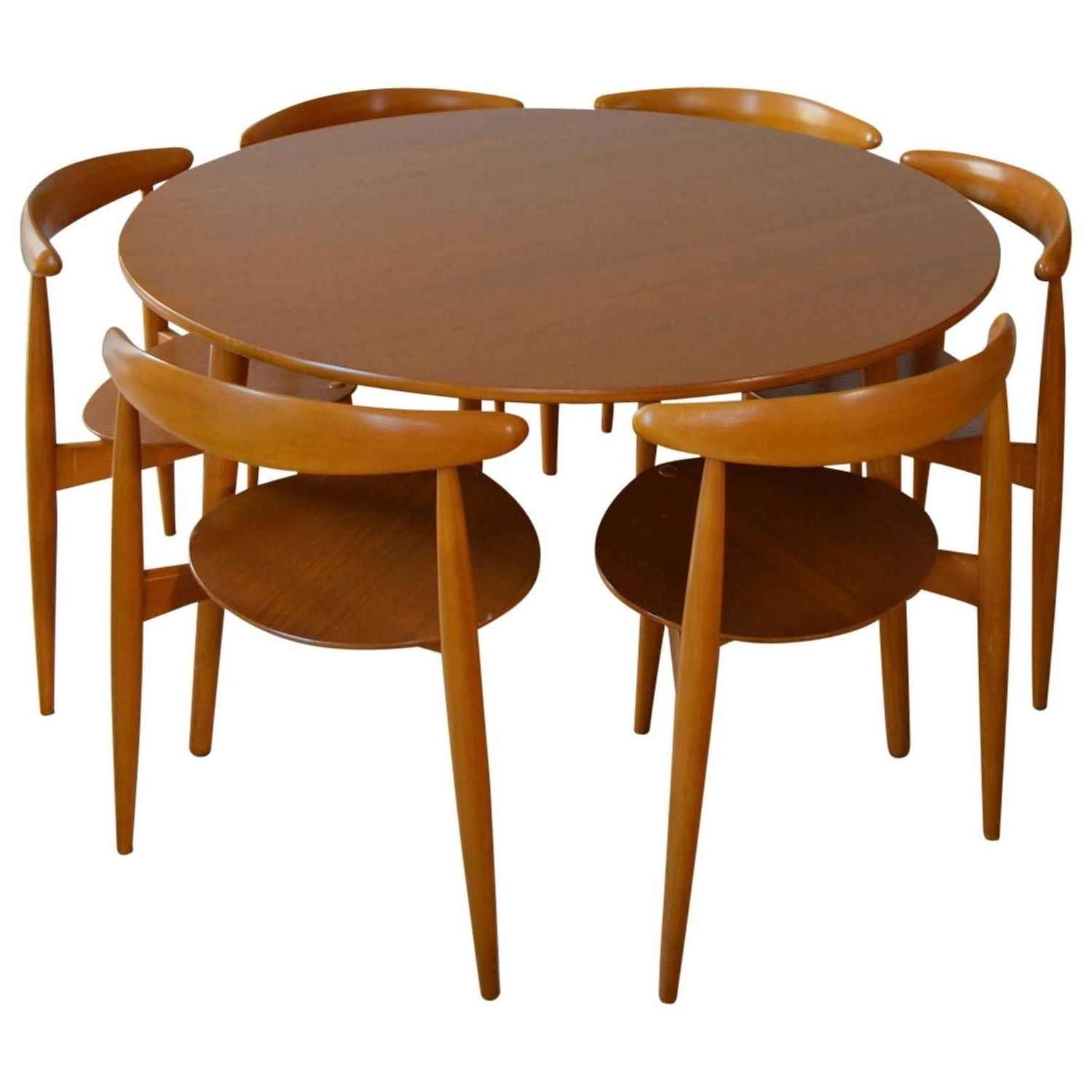 Hans Wegner For Fritz Hansen 'heart' Dining Table And Six Chairs Throughout Newest Dining Tables For Six (View 24 of 25)