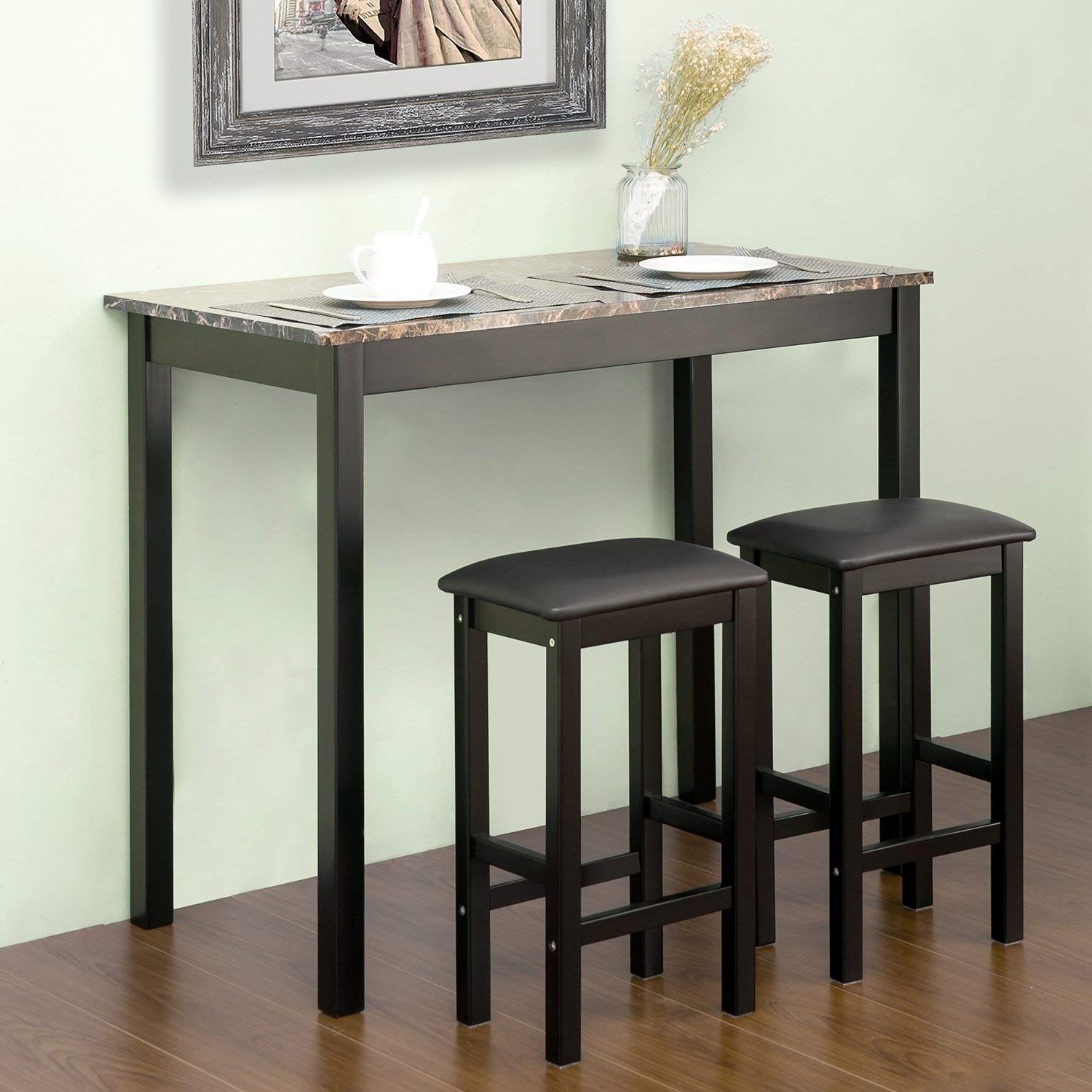 Harper 5 Piece Counter Sets within Newest Amazon: Harper &amp; Bright Designsmerax 3-Piece Pub Table Set