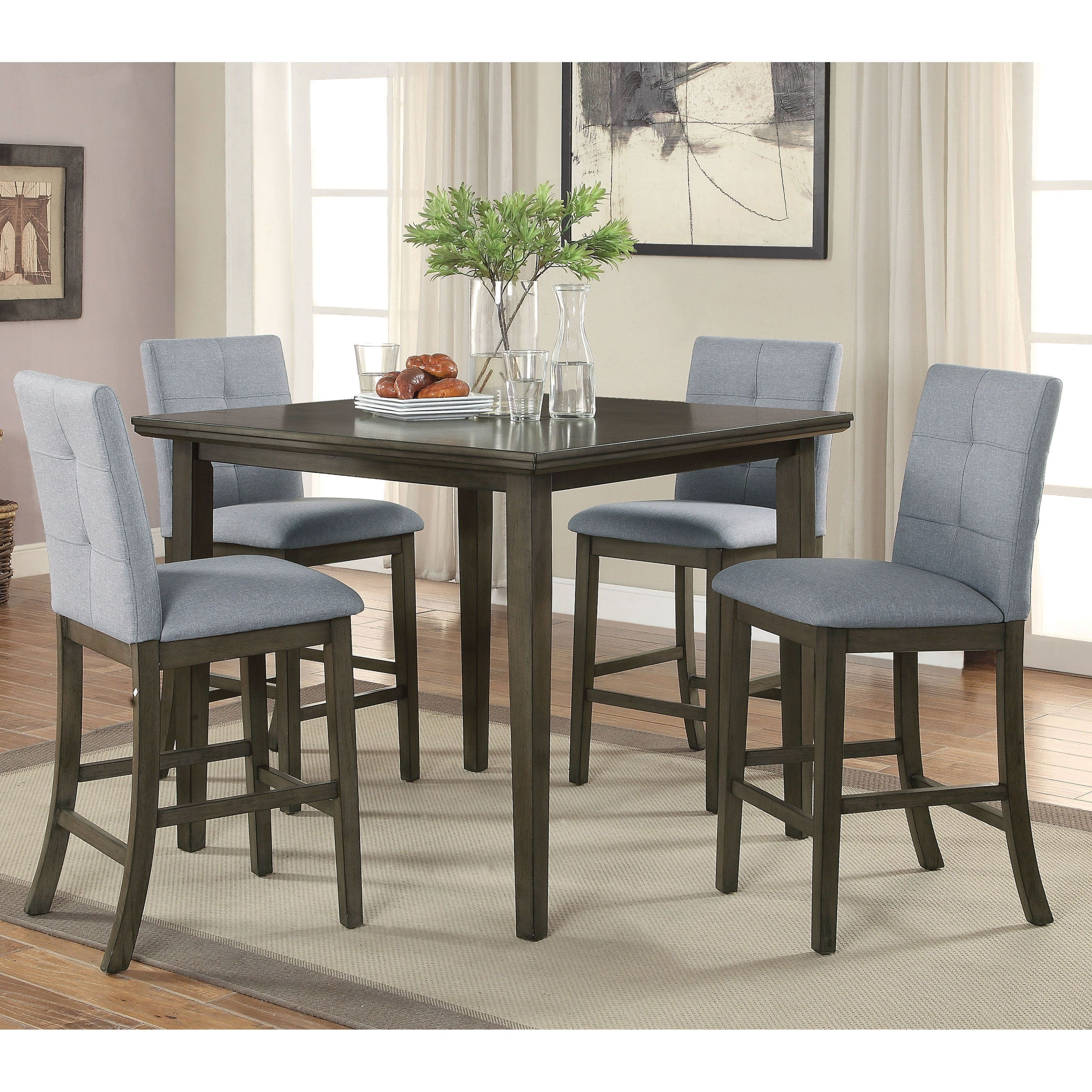 Jameson Grey 5 Piece Counter Sets For Most Current Infini Furnishings Kellie 6 Piece Dining Set (Photo 13 of 25)
