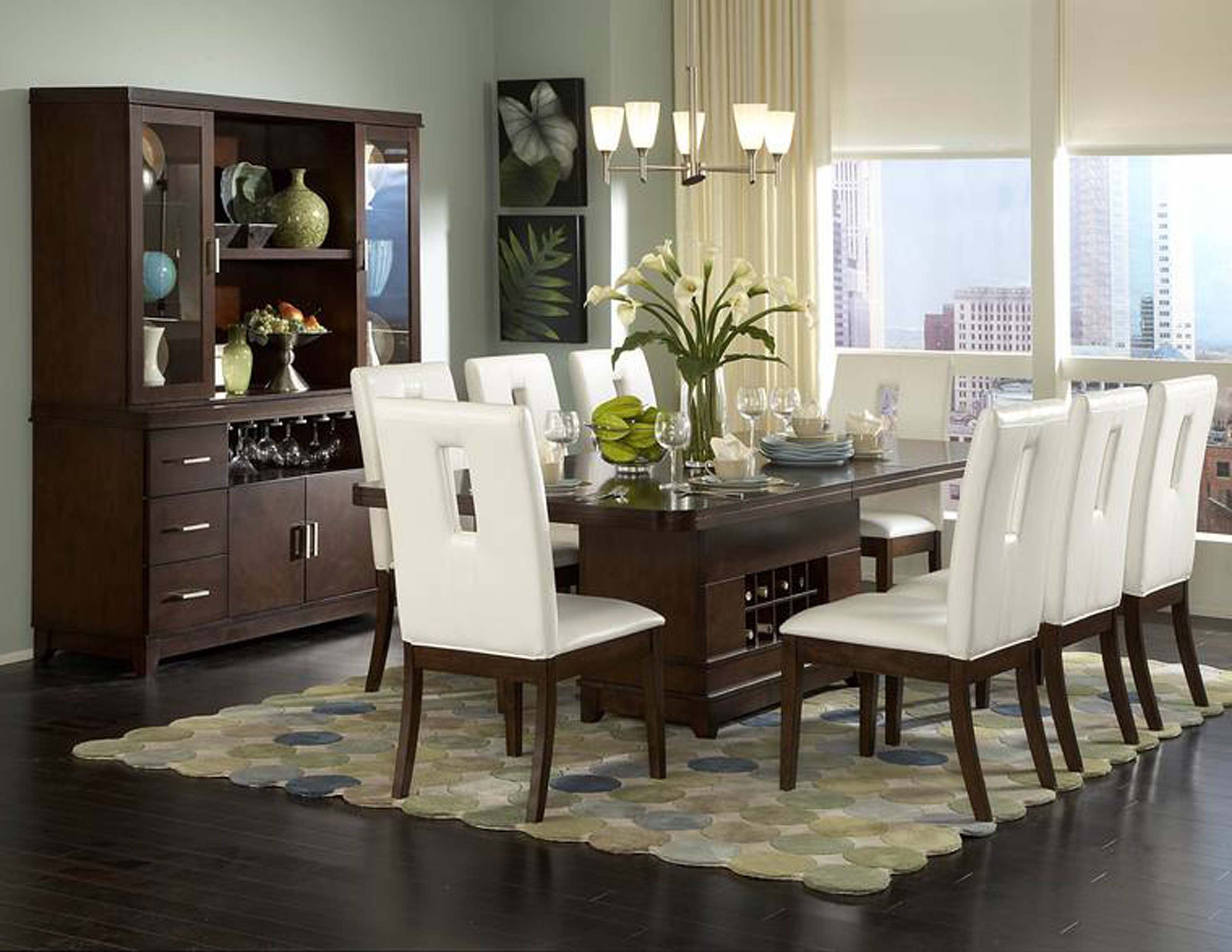Latest Dining Room. Outstanding 8 Chair Dining Set: Contemporary 8 Chair Within 8 Chairs Dining Tables (Photo 24 of 25)