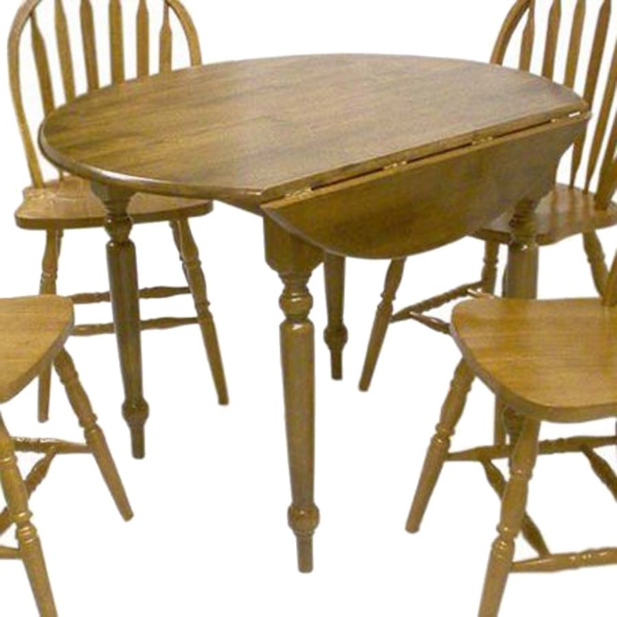 Latest Shop Tms Furniture Oak Wood Round Extending Dining Table At Lowes In Drop Leaf Extendable Dining Tables (View 19 of 25)