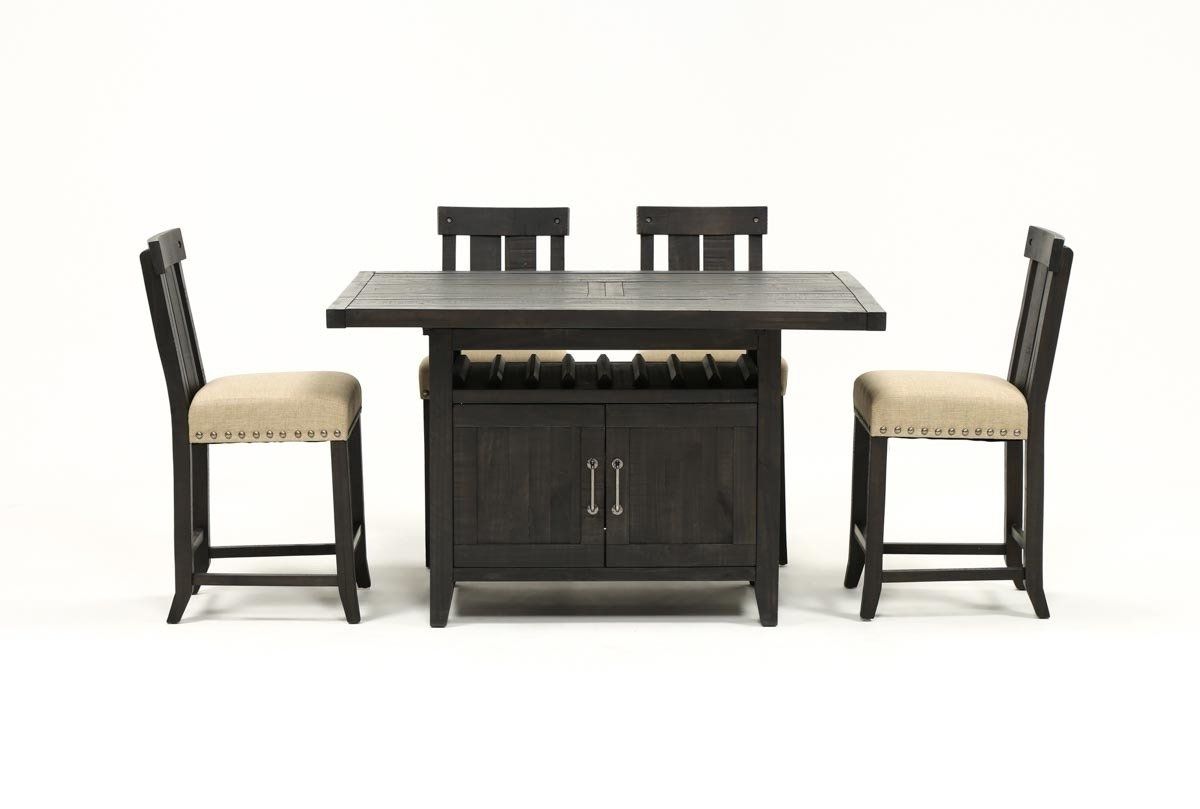 Living Spaces Within Jaxon 5 Piece Extension Counter Sets With Wood Stools (Photo 1 of 25)