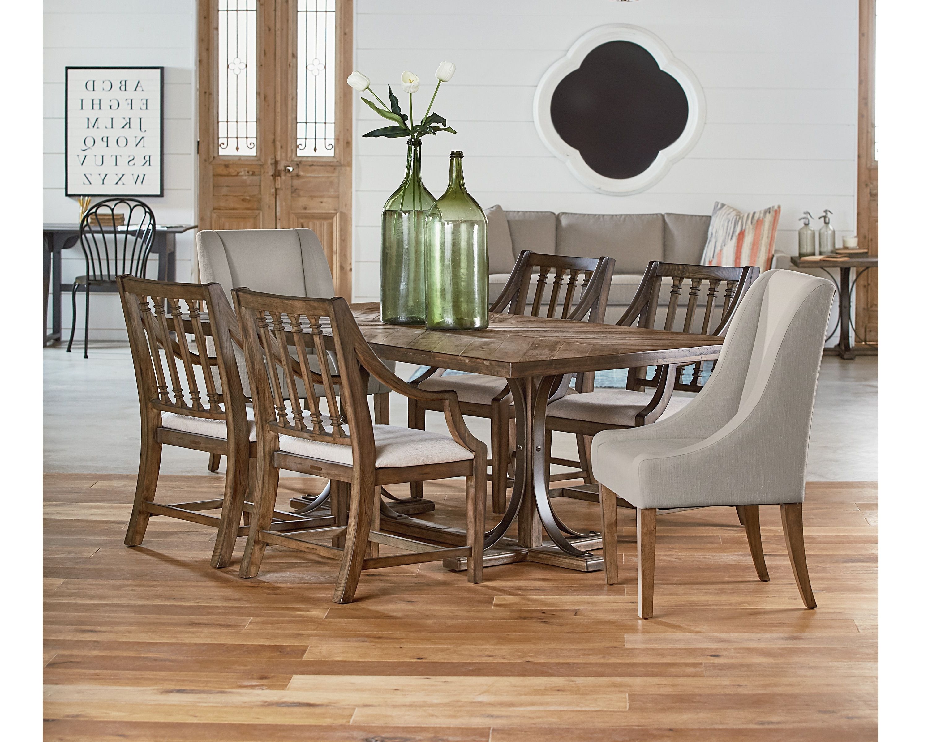 Magnolia Home Shop Floor Dining Tables With Iron Trestle Inside Newest Iron Trestle + Revival – Magnolia Home (View 1 of 25)