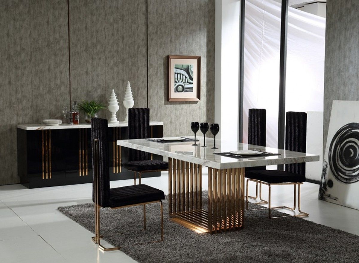 Marble & Rosegold Dining Set – Shop For Affordable Home Furniture In Most Recent Cheap Contemporary Dining Tables (View 18 of 25)