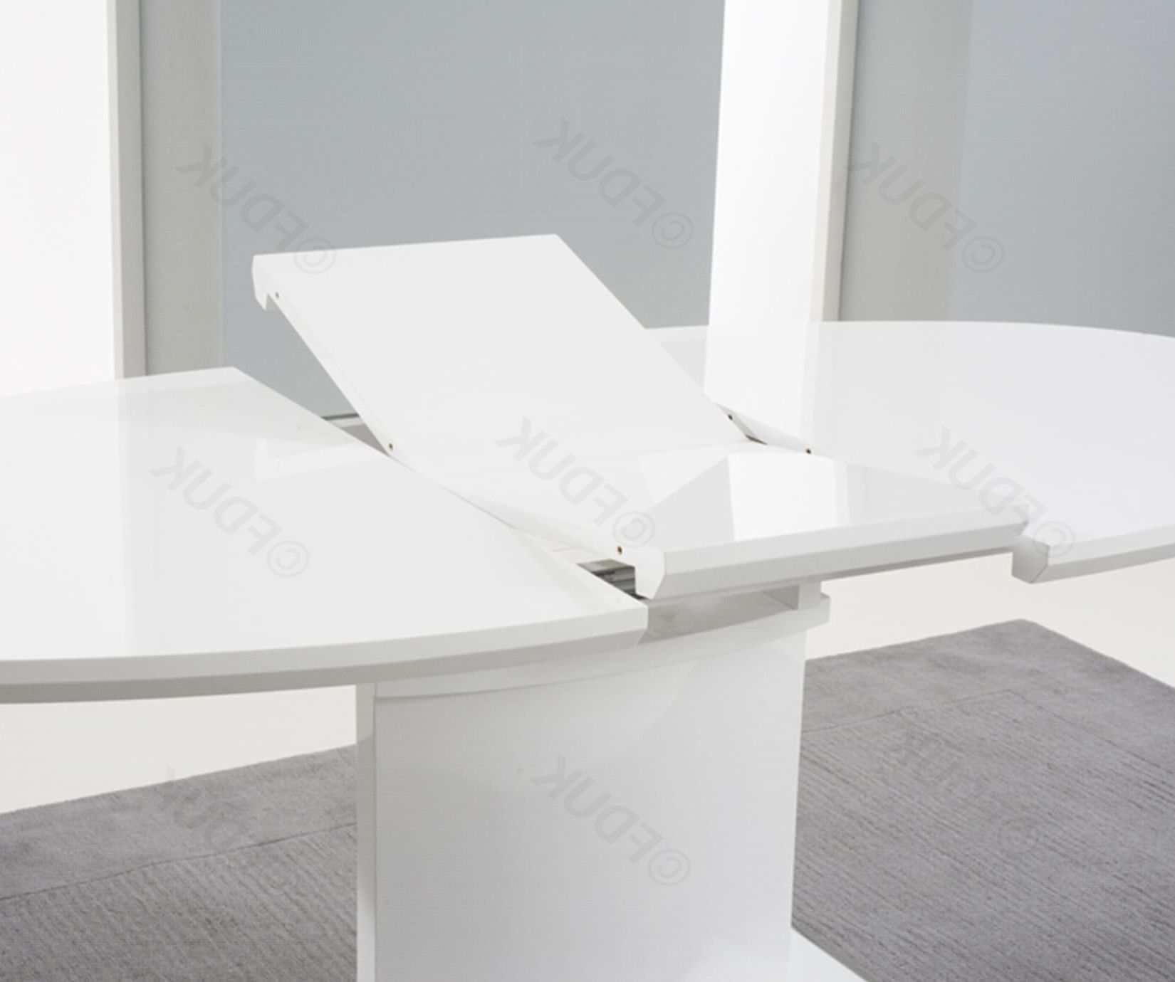 Mark Harris Seville White High Gloss Dining Set – 160cm Oval With 8 Within 2018 White High Gloss Oval Dining Tables (Photo 3 of 25)