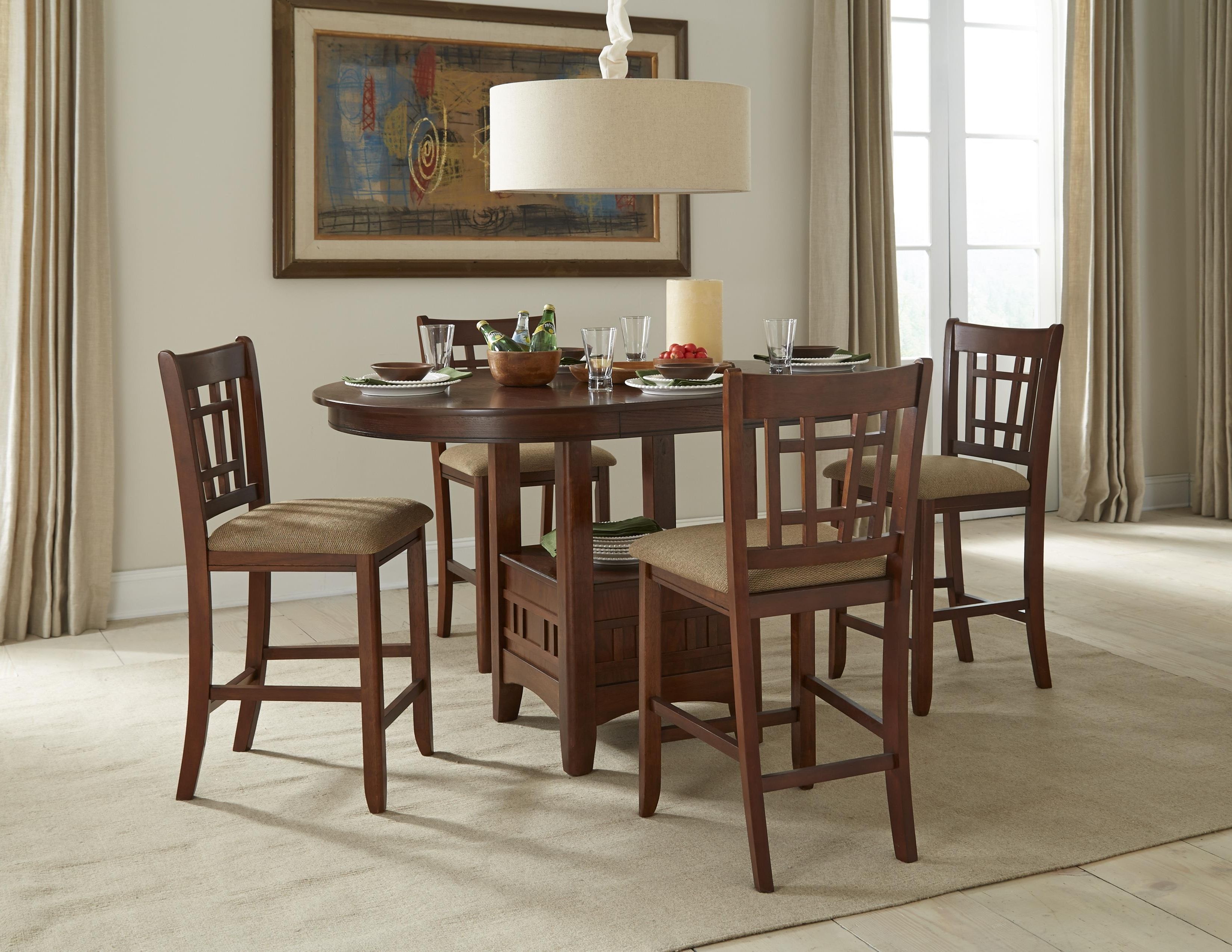 Market 5 Piece Counter Sets Pertaining To Most Recently Released Intercon Mission Casuals 5 Piece Gathering Set (Photo 3 of 25)