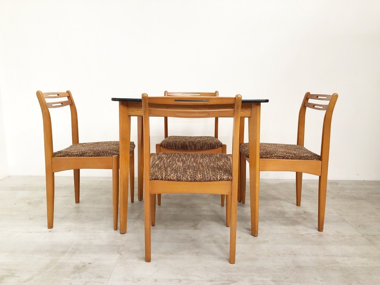 Mid Century 1950 S Beech And Formica Dining Table And Chairs (Photo 22 of 25)