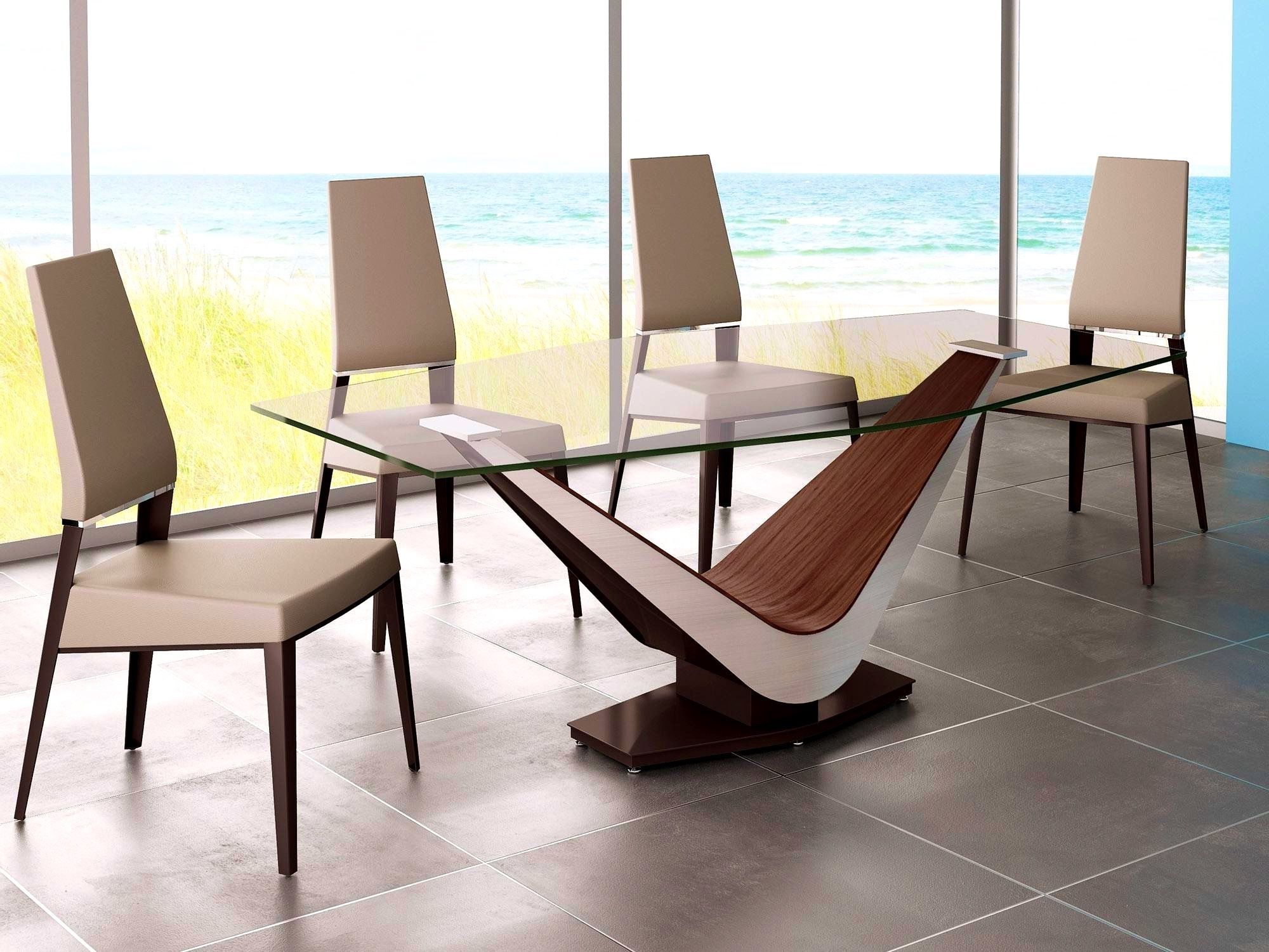 Modern Dining Sets In Newest Pinacriera – Acrylic Solid Surfaces On Dining Tables (Photo 8 of 25)
