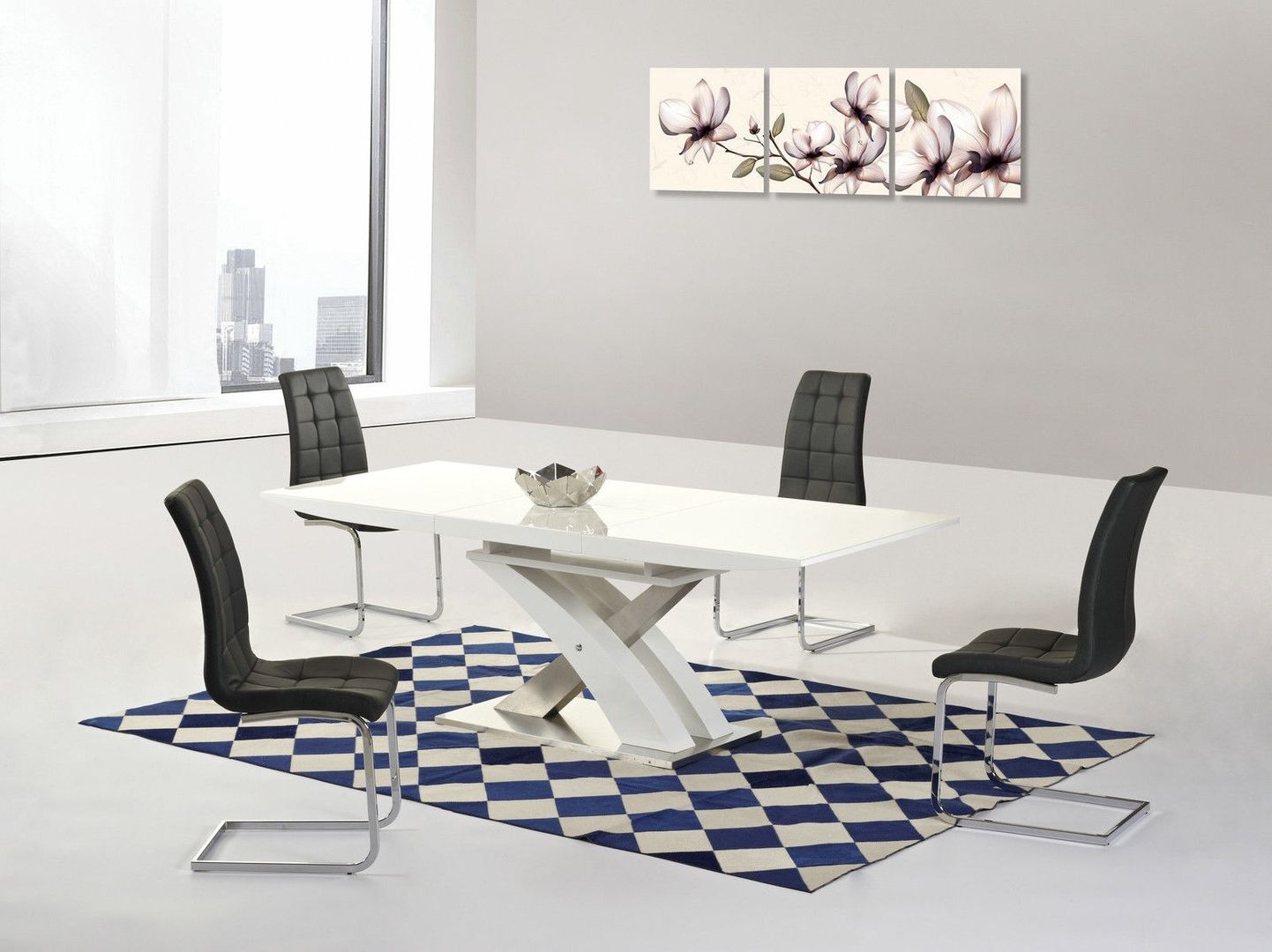 Modern White High Gloss / Glass Extending Dining Table & 8 Chairs Within Most Up To Date Black High Gloss Dining Tables (View 21 of 25)