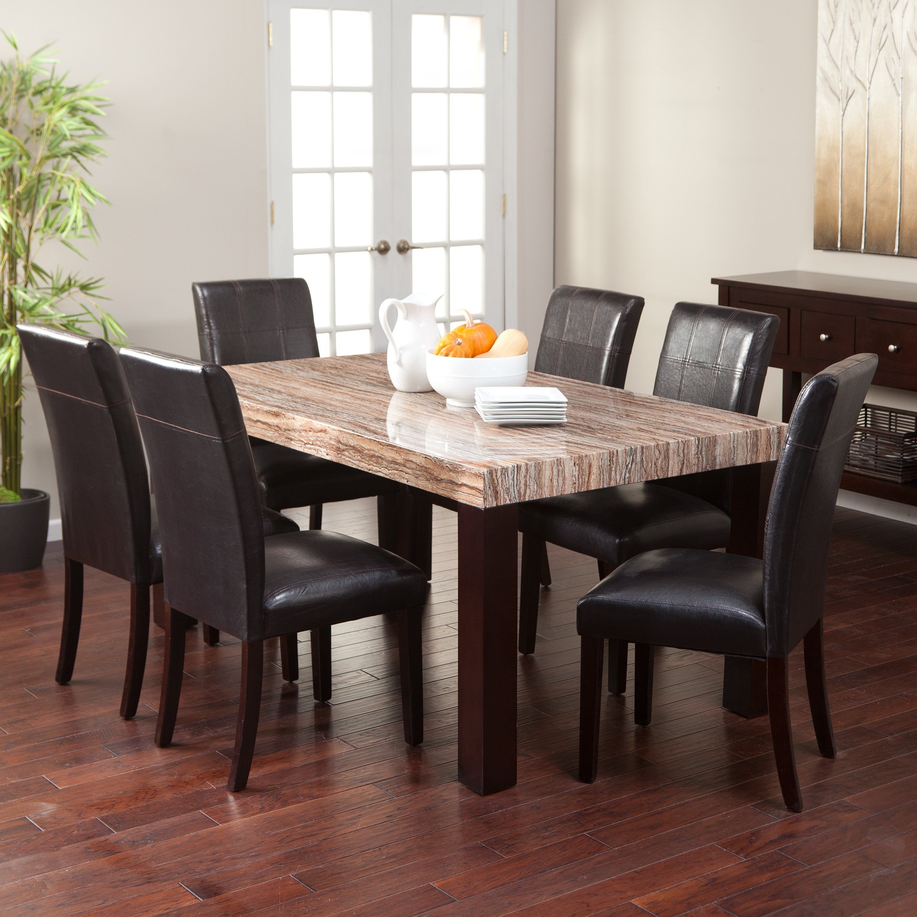 Most Current Carmine 7 Piece Dining Table Set – With Its Creamy Caramel Colored Intended For Palazzo 6 Piece Rectangle Dining Sets With Joss Side Chairs (View 12 of 25)
