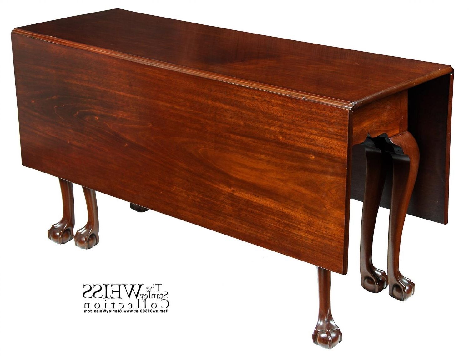 Most Current Dining Tables New York For A Mahogany Chippendale 6 Leg Claw And Ball Drop Leaf Dining Table (View 21 of 25)