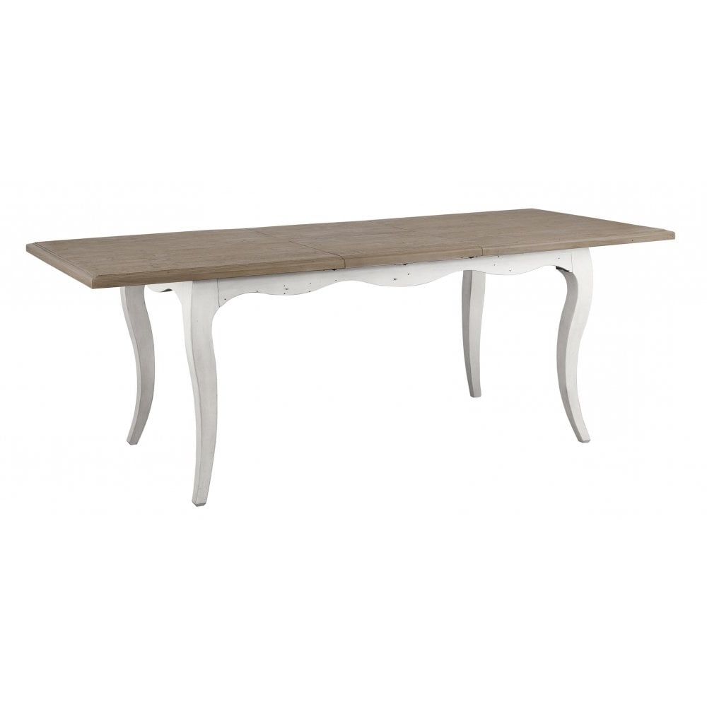 Most Popular Lux Boulez White Painted Dining Table – 160cm 210cm Rectangular Inside Extending Rectangular Dining Tables (View 25 of 25)