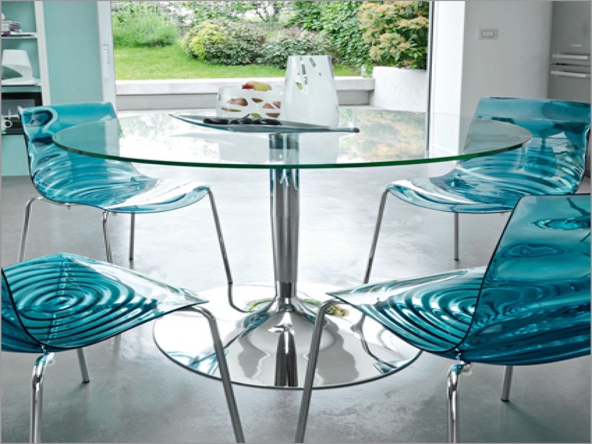 Most Recent Blue Glass Dining Tables Inside 48 Glass Dining Table Lovely Best Round Outdoor Dining Table For 8 (Photo 15 of 25)