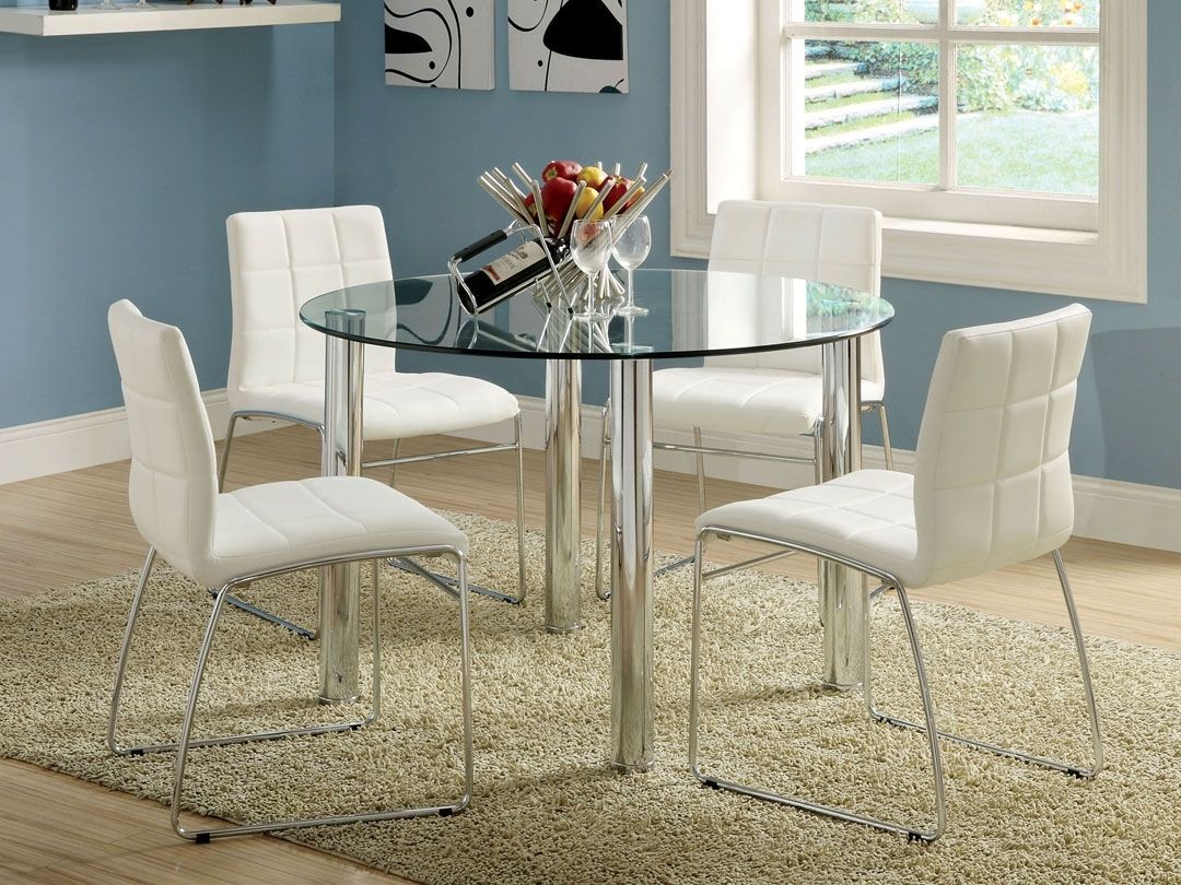 Most Recent Blue Glass Dining Tables With All Glass Dining Table – Luxurious Set For Perfect Dinner (Photo 4 of 25)