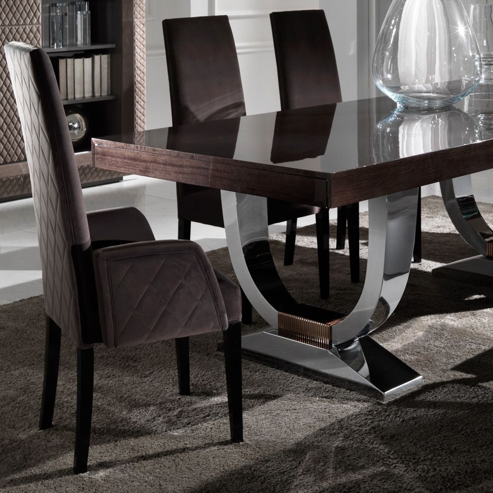 Most Recent Extendable Dining Table Sets Intended For Large Modern Italian Veneered Extendable Dining Table (Photo 1 of 25)