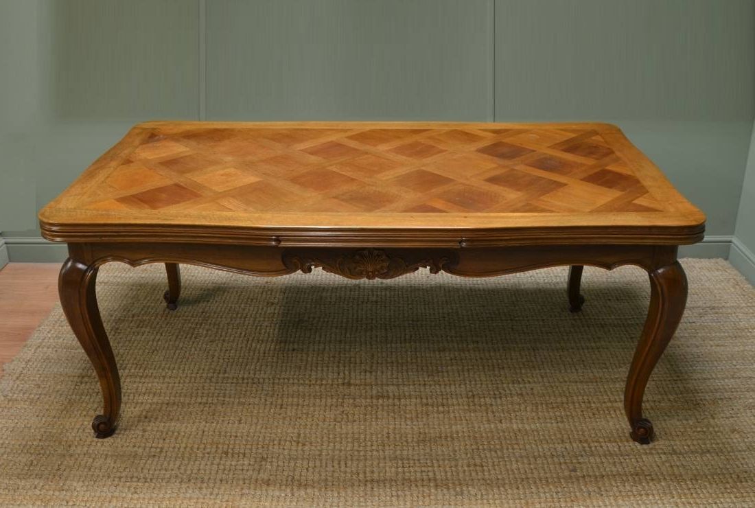 Most Recent French Extending Dining Tables Intended For Huge 10ft French Antique Walnut Extending Dining Table – Antiques World (View 23 of 25)