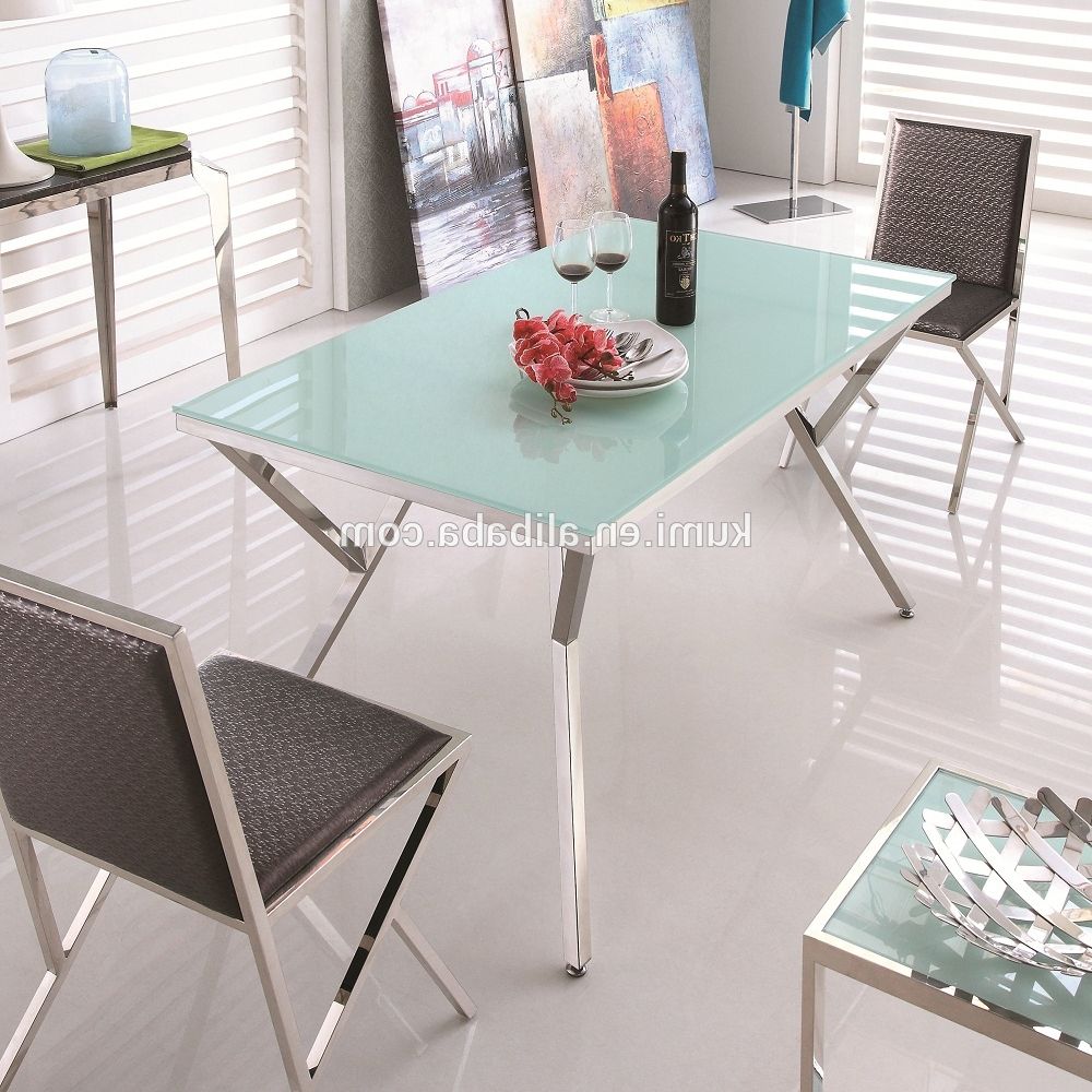 Most Recent Glass Folding Dining Tables Intended For Modern Tempered Glass No Folding Dining Table For Living Room – Buy (View 9 of 25)