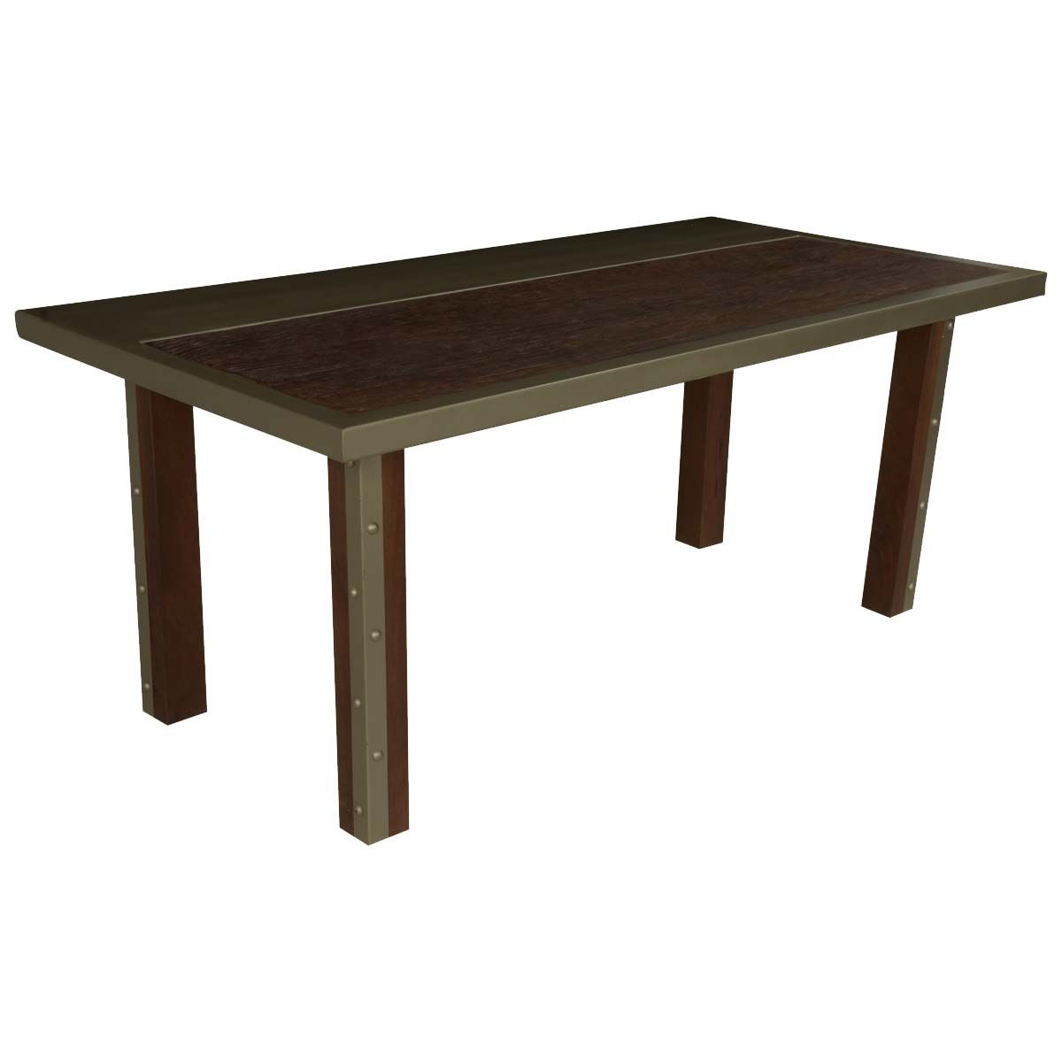 Most Recent Mango Wood/iron Dining Tables Inside Modern Industrial Mango Wood & Iron 71” Dining Table (View 9 of 25)