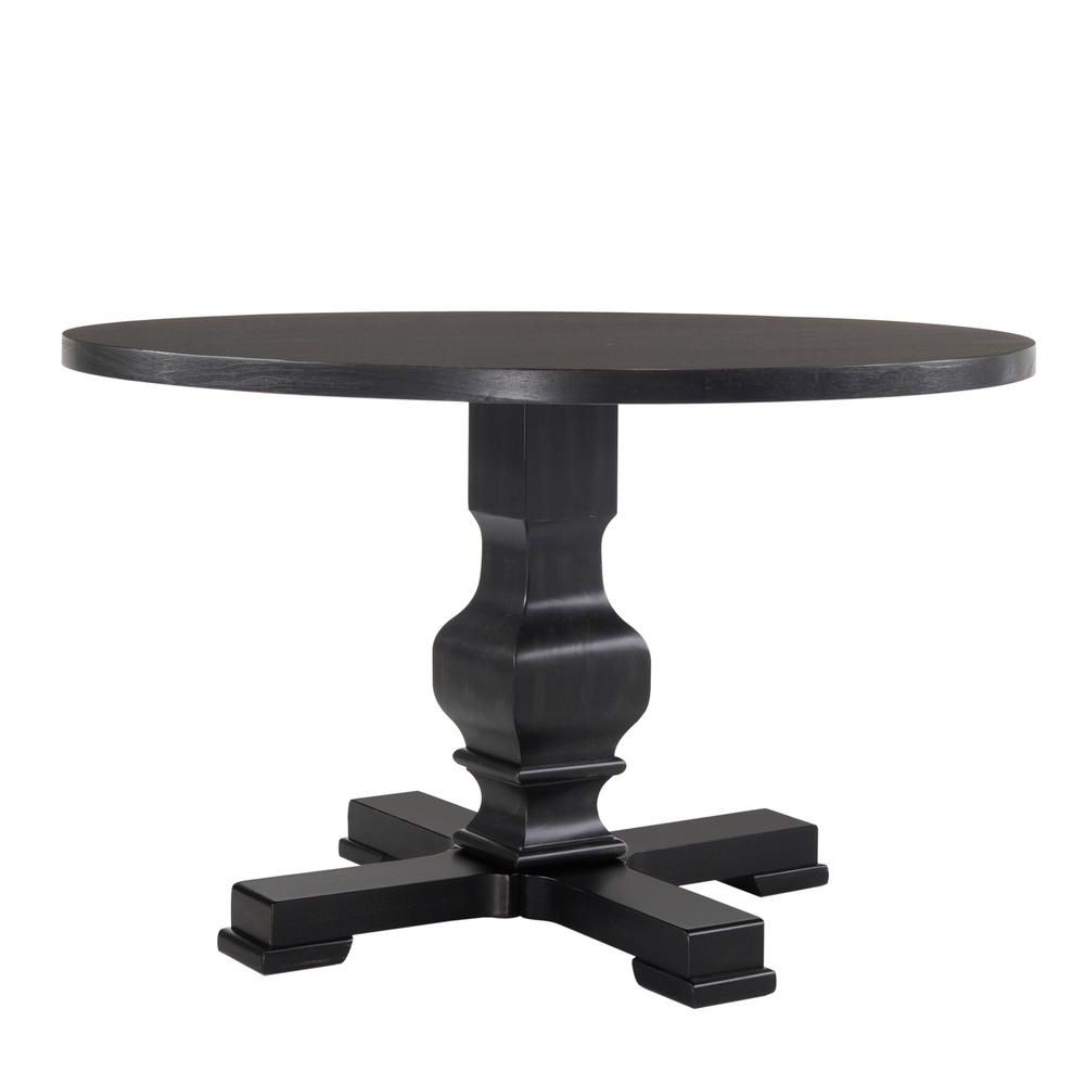 Most Recently Released Dark Round Dining Tables With Carolina Classics Carson 47 In (View 3 of 25)
