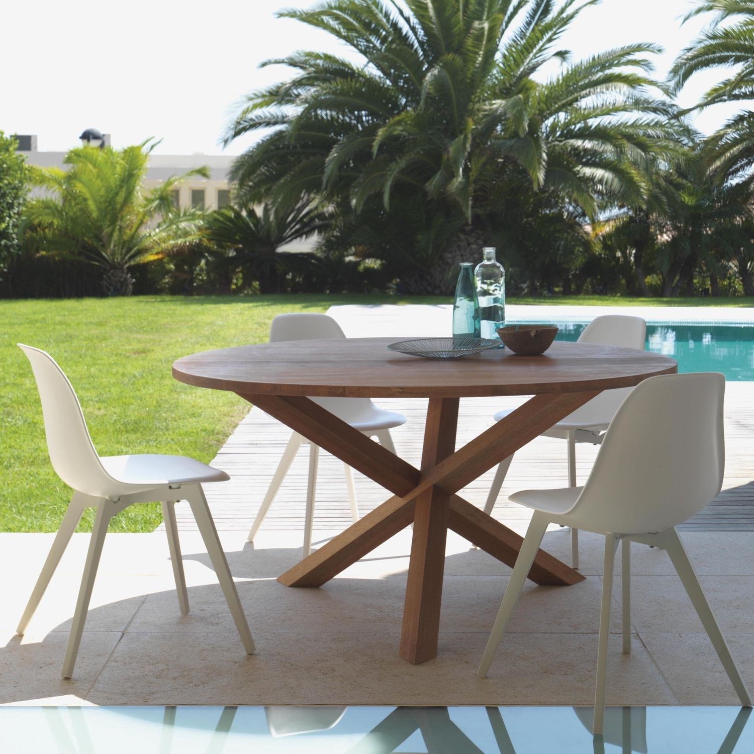 Most Up To Date Bali Round Teak Dining Table – Couture Outdoor For Bali Dining Tables (View 12 of 25)
