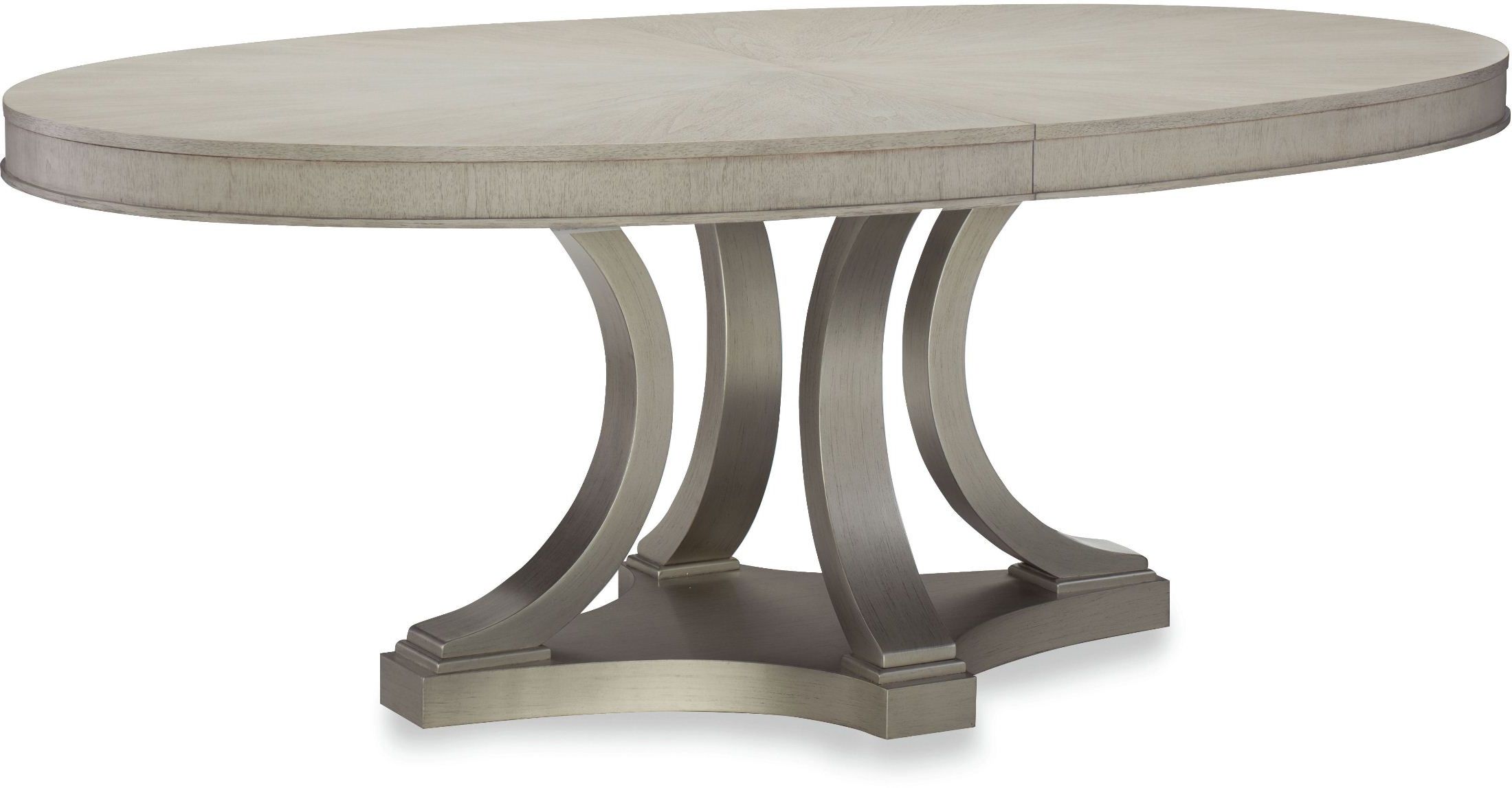Most Up To Date Legacy Classic Cinema Shadow Grey Oval Extendable Dining Table Within Grey Dining Tables (View 23 of 25)