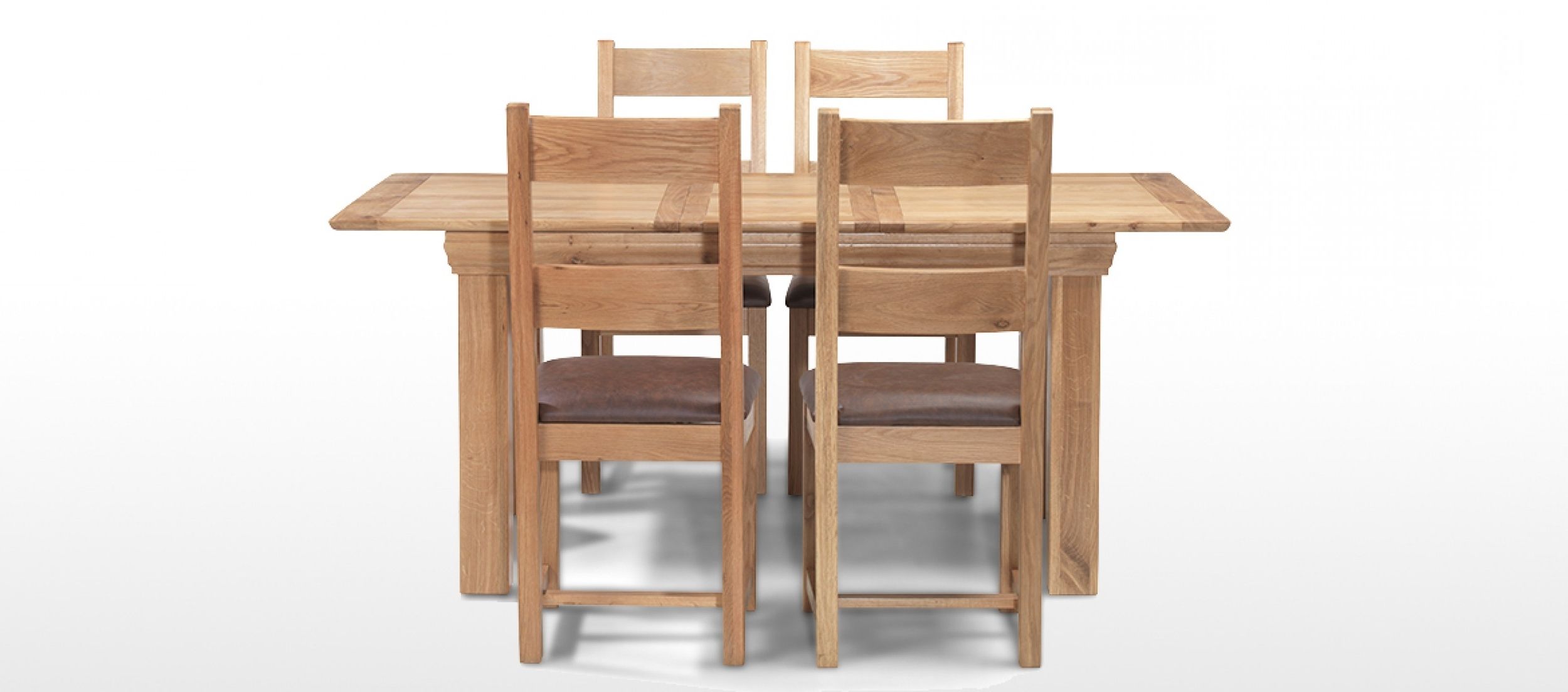 Most Up To Date Oak Dining Tables And 4 Chairs Regarding Constance Oak 140 180 Cm Extending Dining Table And 4 Chairs (View 12 of 25)