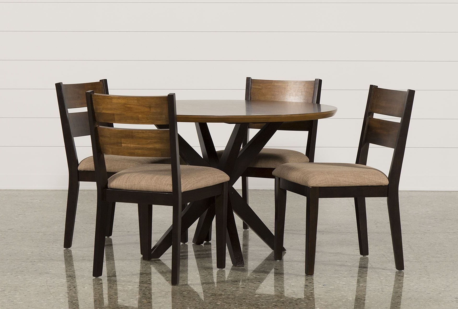 Most Up To Date Rocco 8 Piece Extension Counter Sets Within Spencer 5 Piece Round Dining Set W/wood Chairs – 360 (Photo 6 of 25)