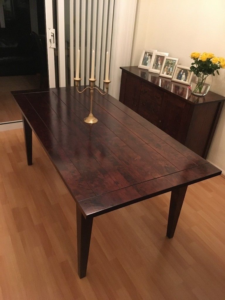 Most Up To Date Solid Birch Dining Table With Dark Stain And Lacquered Finish (next In Birch Dining Tables (View 4 of 25)