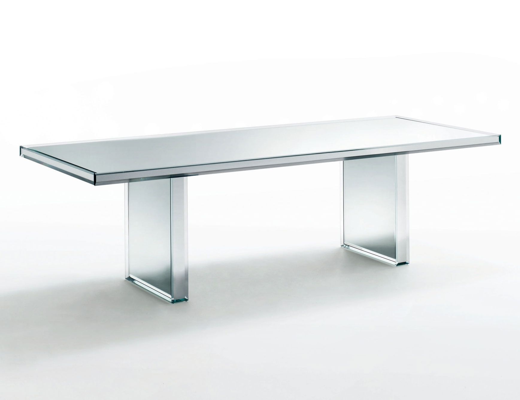 Nella Vetrina Glas Italia Prism Mirror Transparent Dining Table Within Current Mirror Glass Dining Tables (View 13 of 25)