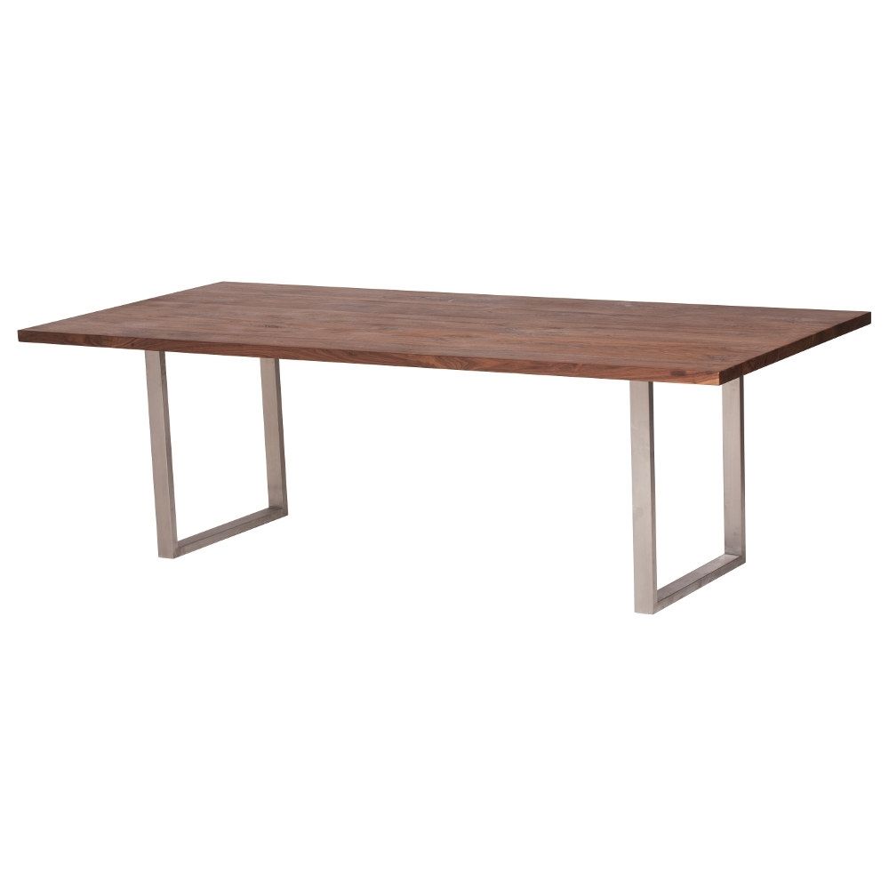 Newest Salos B Walnut Dining Table With Regard To Brushed Steel Dining Tables (Photo 19 of 25)