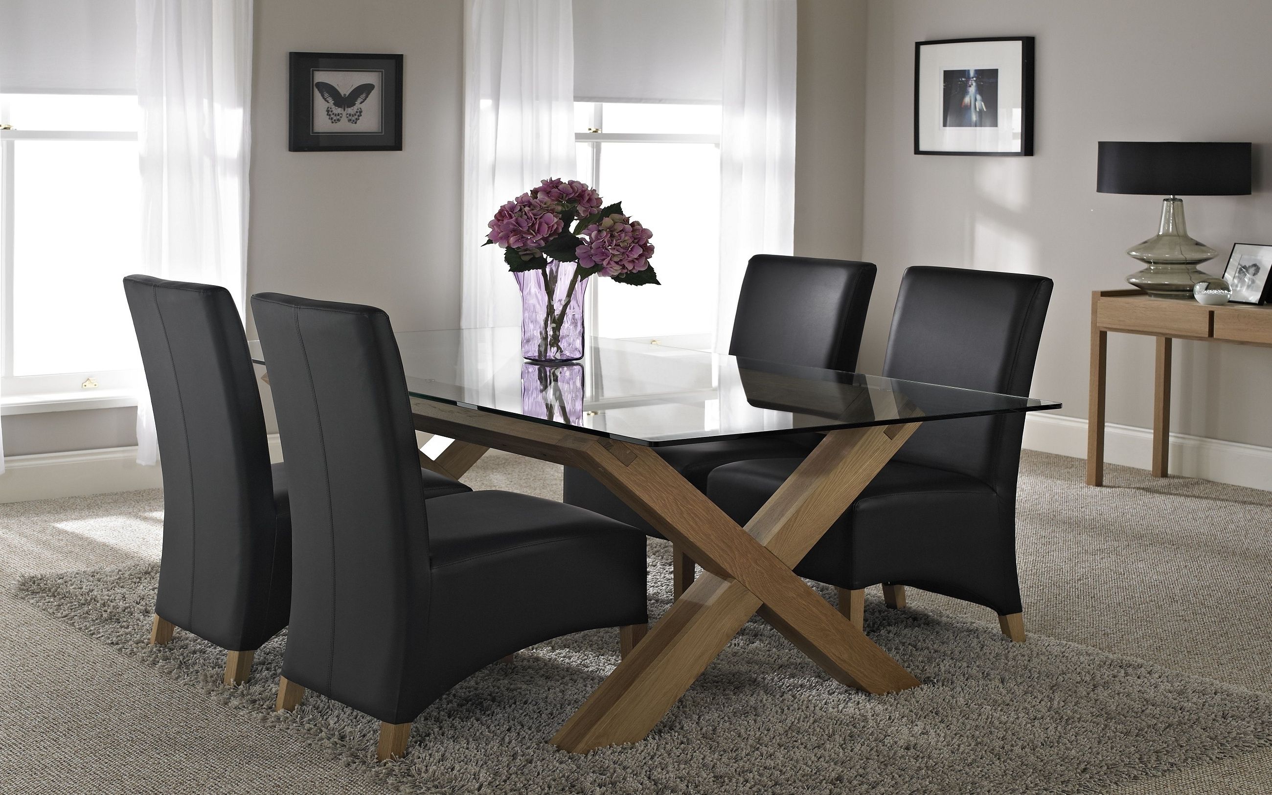 Oak And Glass Dining Tables Sets In Fashionable Glass Dining Tables Buying Guide – (Photo 1 of 25)