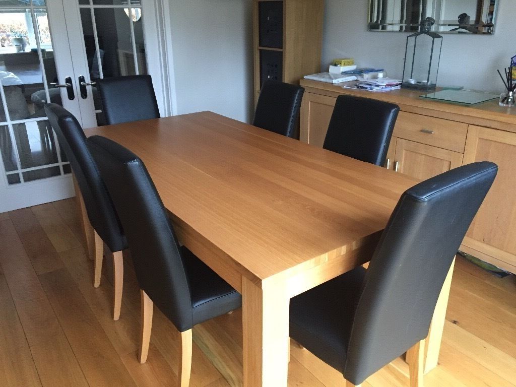 Oak Dining Tables And Leather Chairs In Well Known  (View 19 of 25)