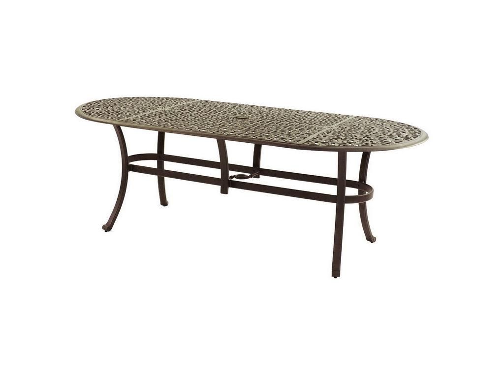 Outdoor Sienna Dining Tables Within 2018 Sienna 84" Oval Dining Table – Hauser's Patio (View 23 of 25)