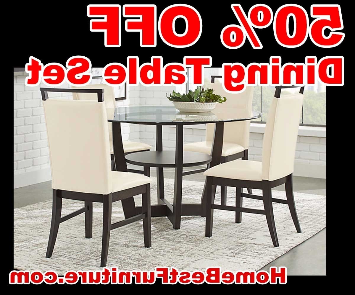 Preferred Caira Black Round Dining Tables In 50 Percent Off Discount Ciara Espresso 5 Pc Dining Table Set Reviews (Photo 8 of 25)