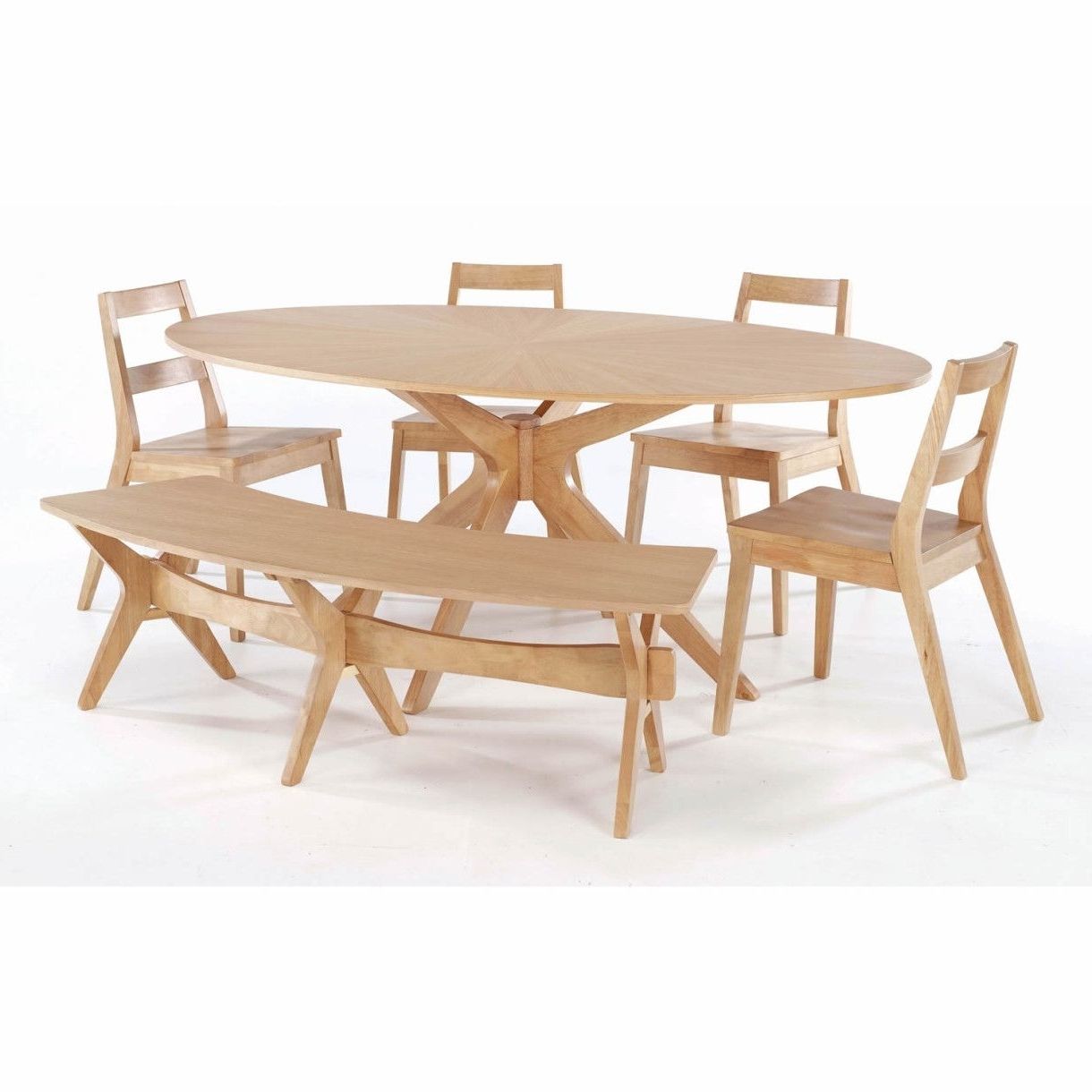 Preferred Non Wood Dining Tables Inside Match. Trendy Simplistic Oval Dining Table With 4 Non Armchairs And (Photo 14 of 25)