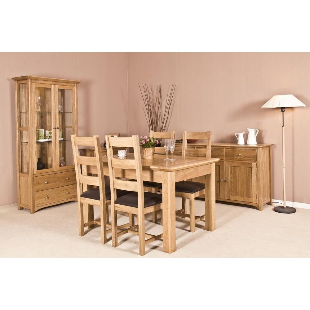 Preferred Oak Dining Tables And 4 Chairs Pertaining To Toscane American Oak Extending Dining Table & 4 Chairs – The Place (View 17 of 25)