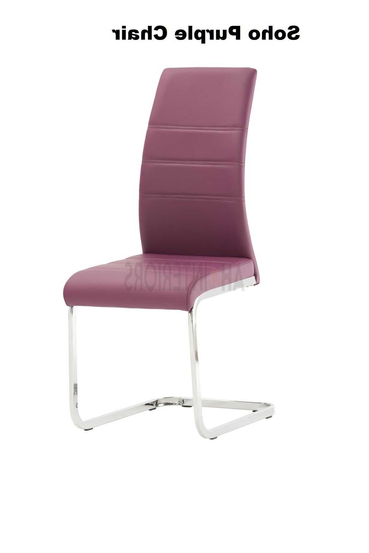 Purple Faux Leather Dining Chairs Intended For Most Up To Date Soho Faux Leather Dining Chair Available In 8 Colours (View 15 of 25)