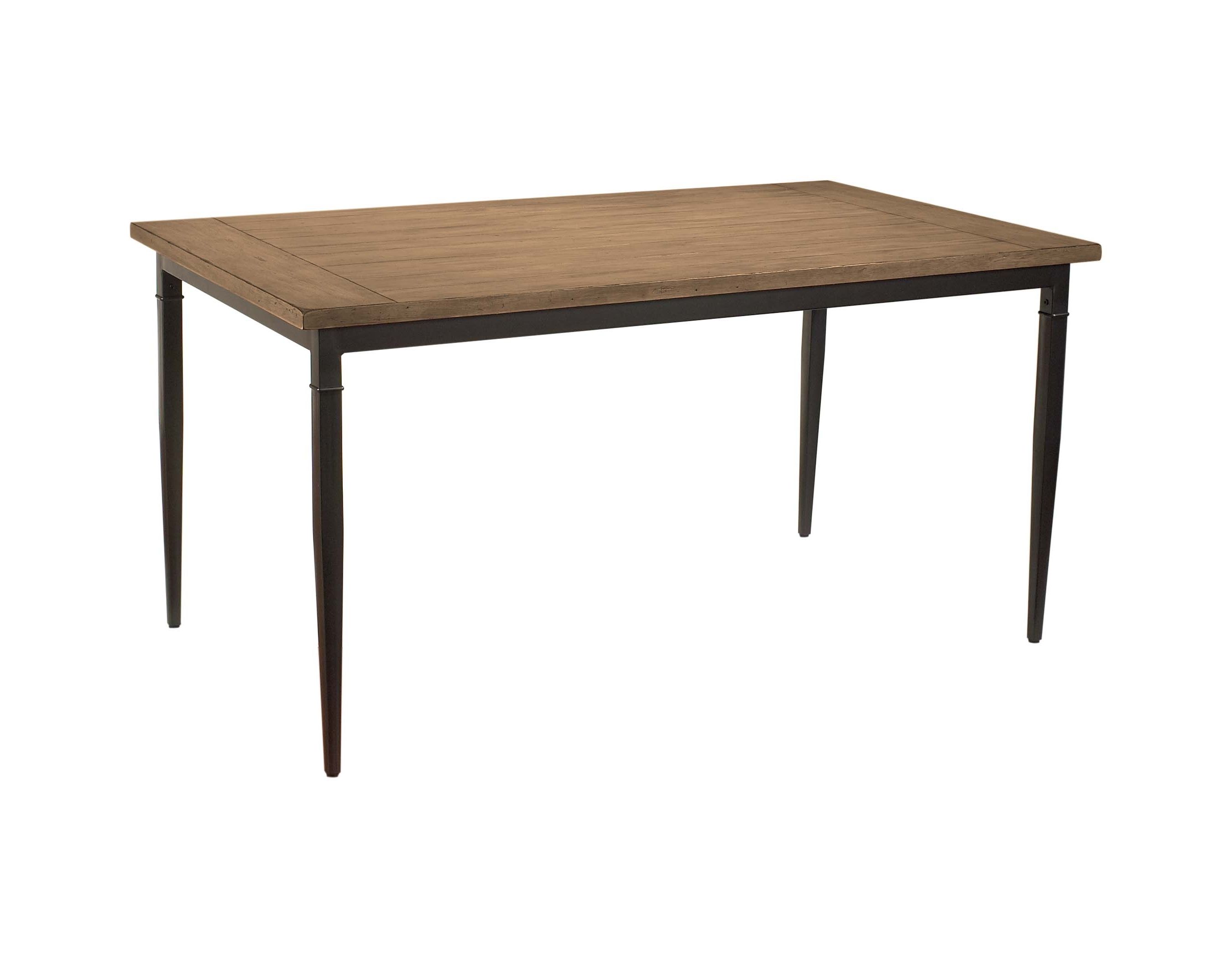 Recent Dining Tables With Metal Legs Wood Top Regarding Hillsdale Charleston Rectangle Dining Table In Desert Tan 4670  (View 25 of 25)