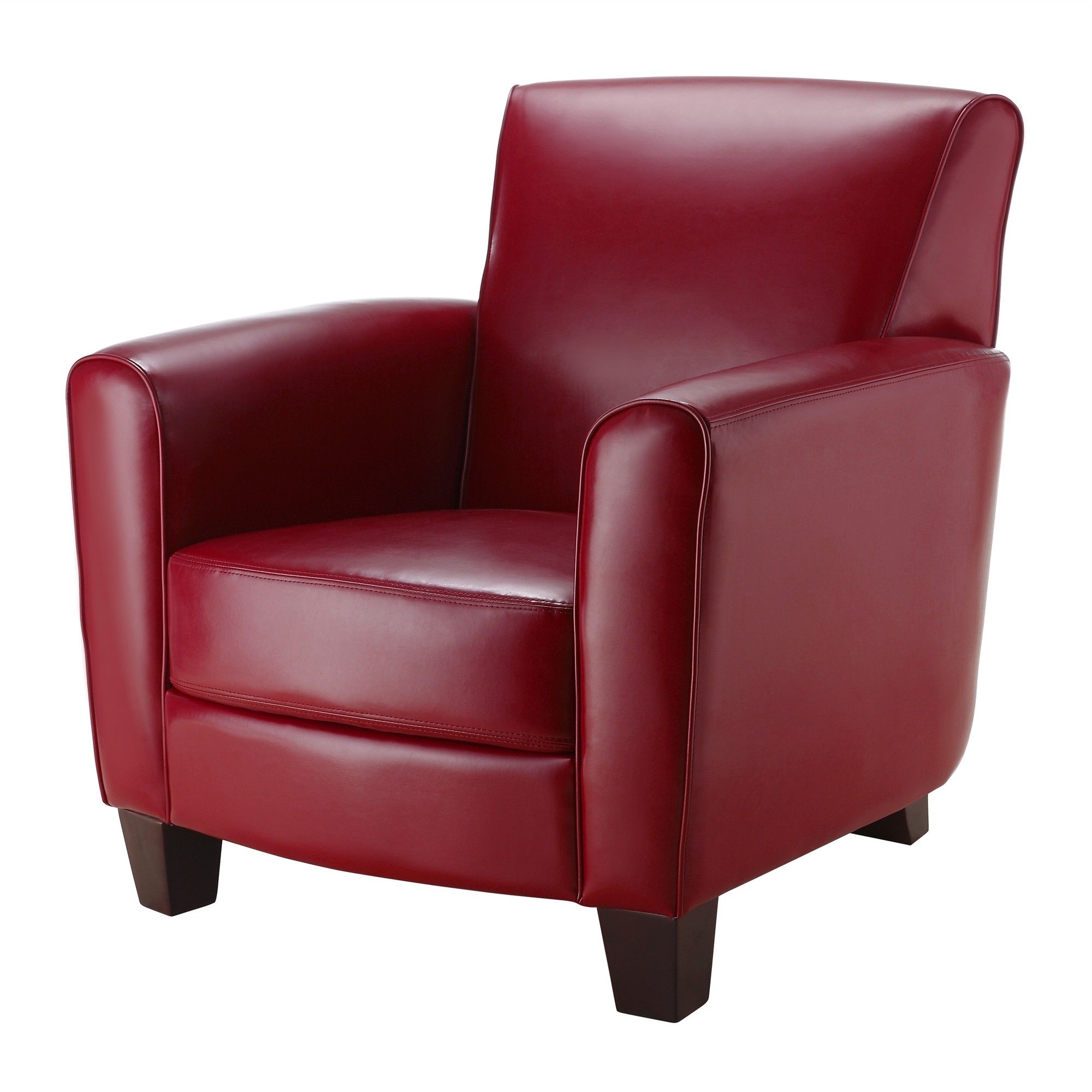 Red Leather Dining Chairs For Recent Red Leather Dining Chair Genuine Leather Club Chair (Photo 19 of 25)