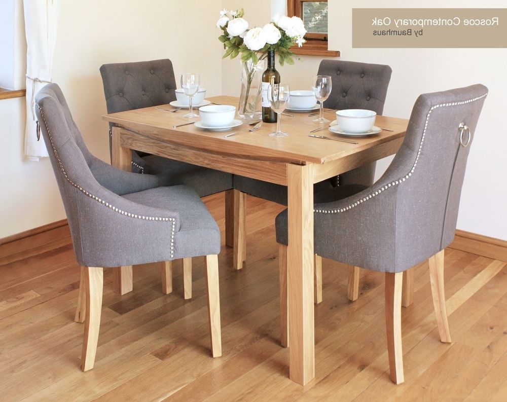 Roscoe Contemporary Oak Small Dining Table (1.2m / 4 Seater) – When In Best And Newest Small 4 Seater Dining Tables (Photo 24 of 25)